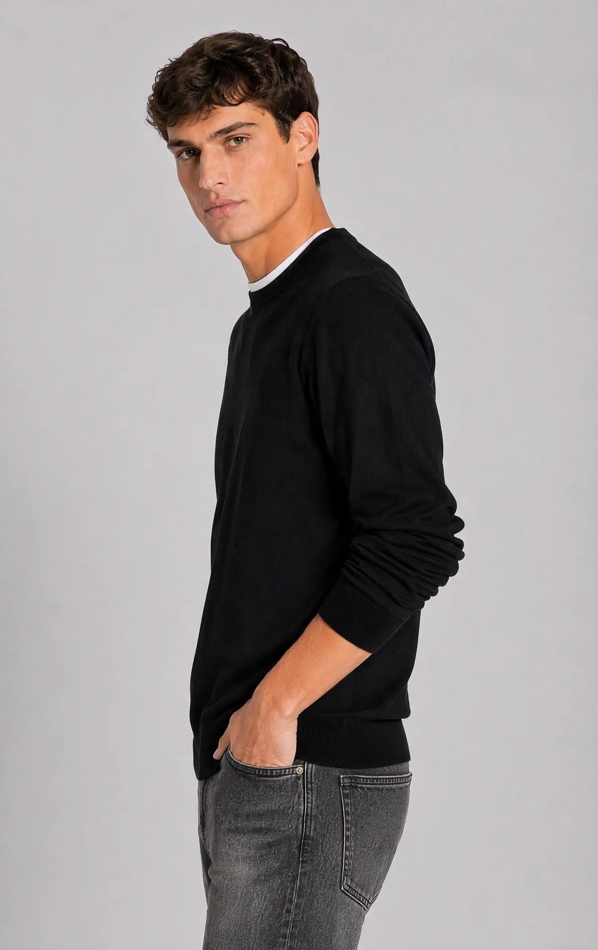 Maglia girocollo basic|Colore:Black