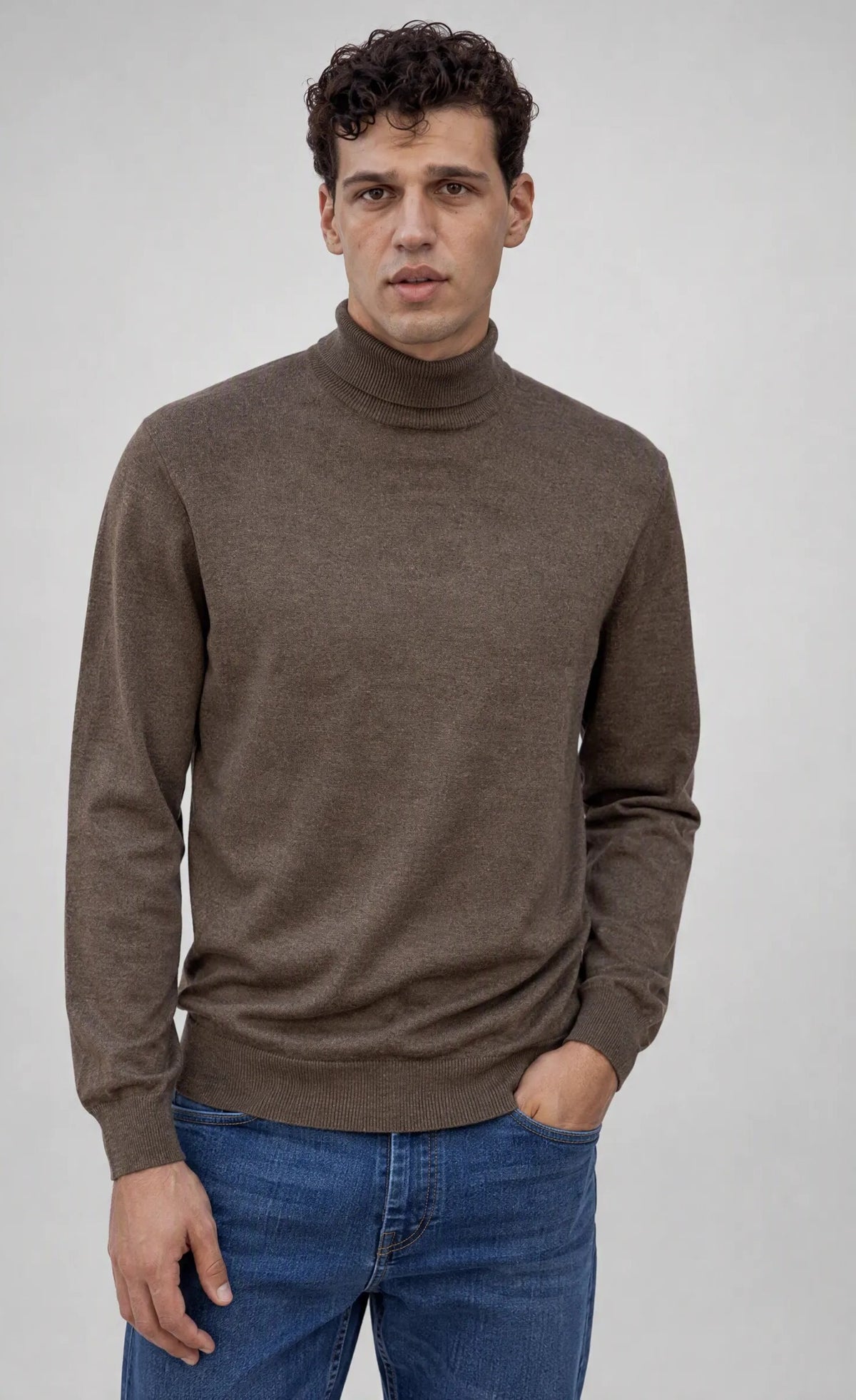 Maglia dolcevita|Colore:Mud melange