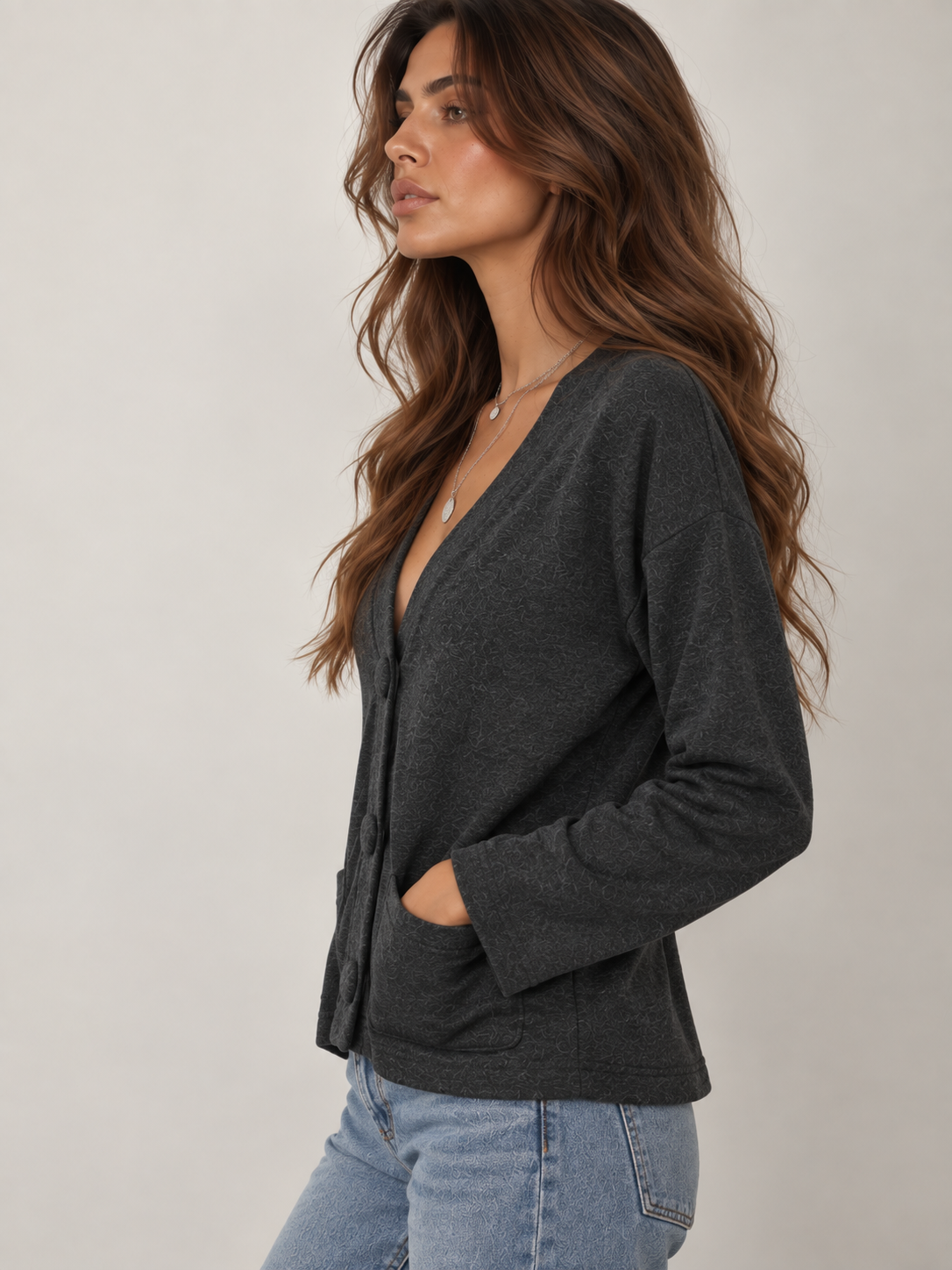 Cardigan cropped|Colore:Nero