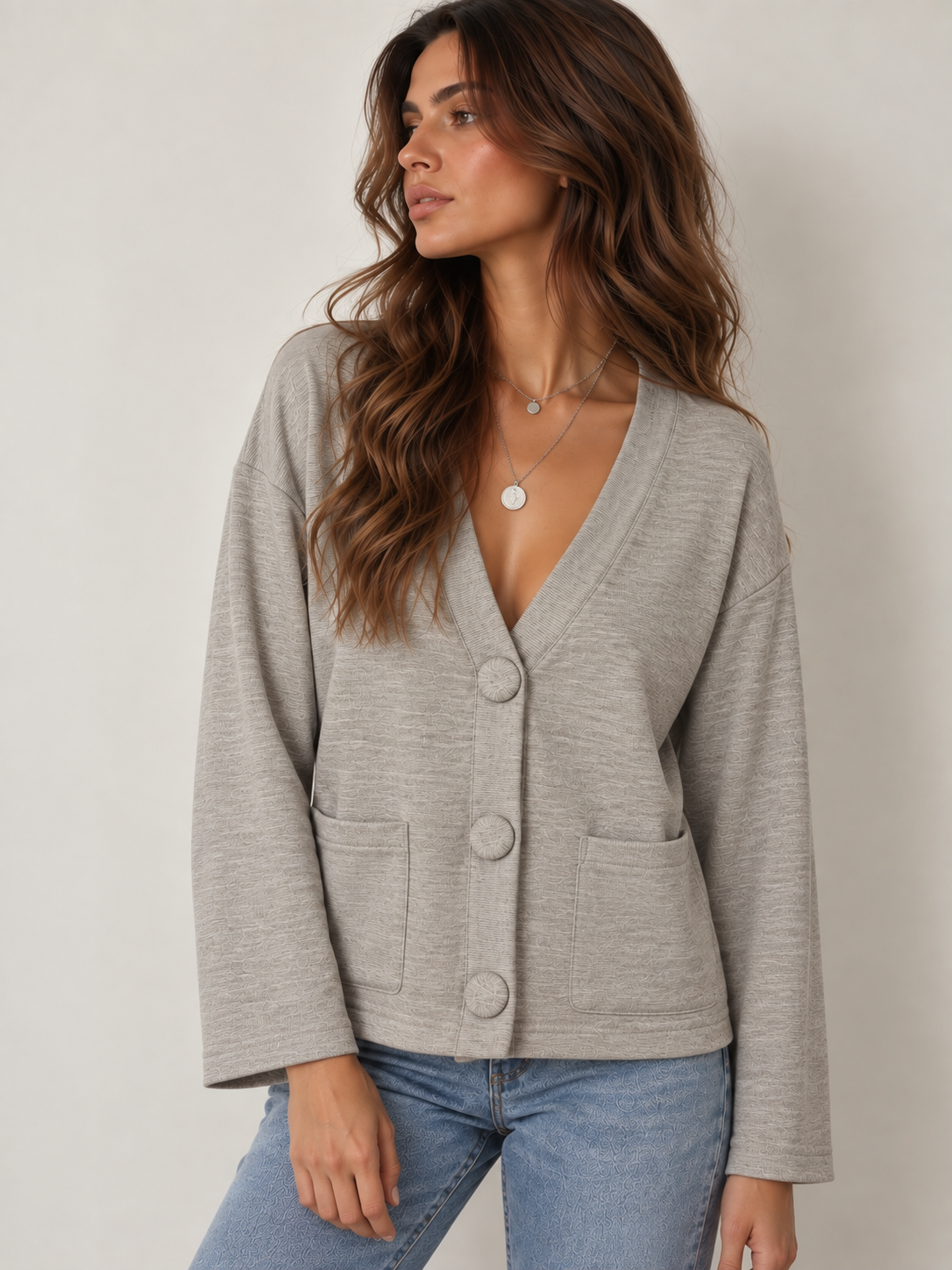 Cardigan cropped|Colore:Beige scuro