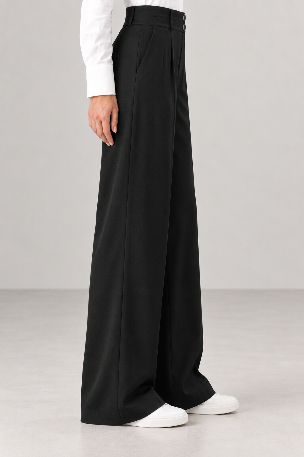 Pantalone doppio bustino |Colore:Nero