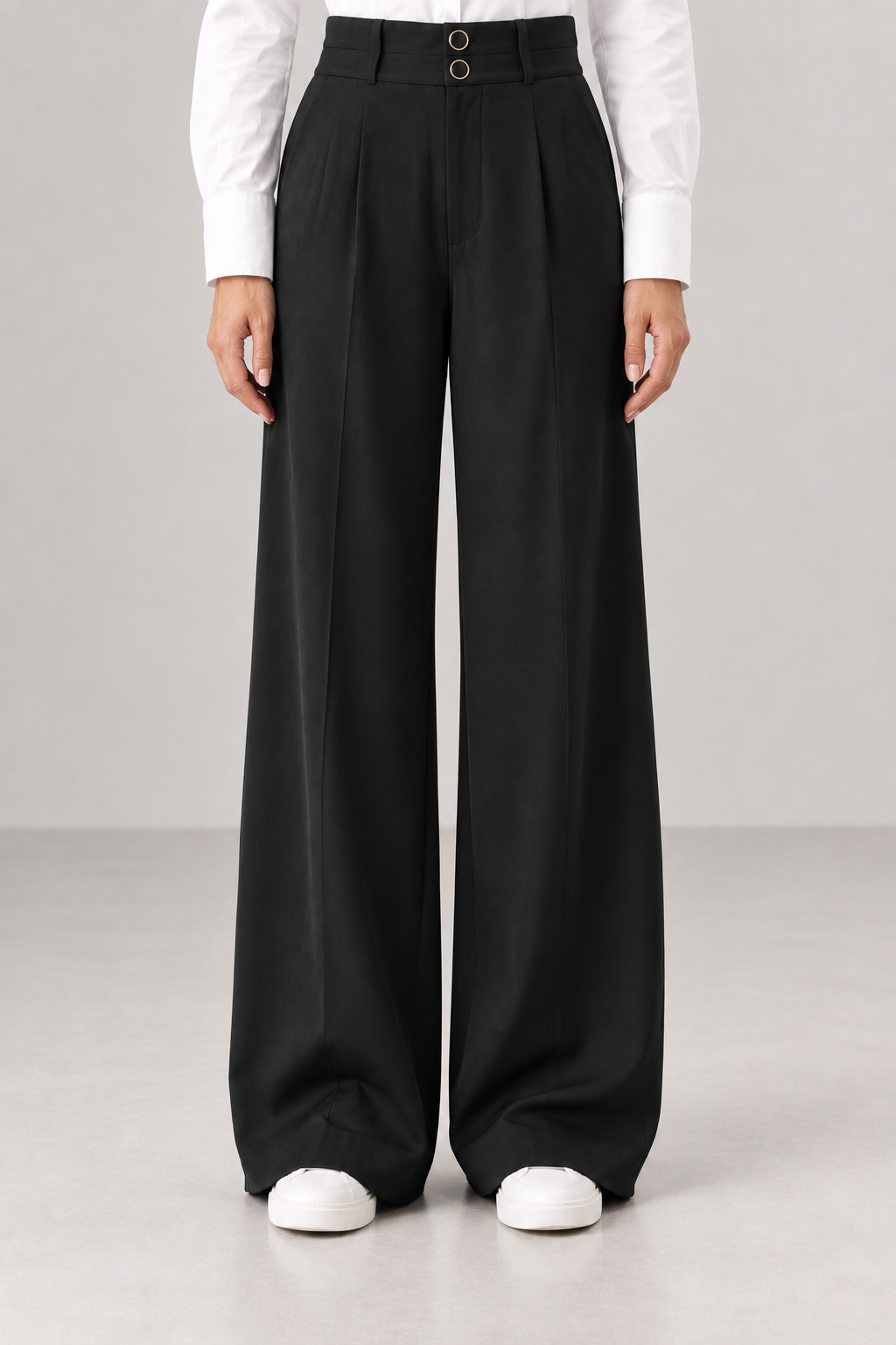 Pantalone doppio bustino |Colore:Nero