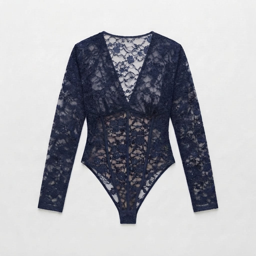 Body effetto corpetto|Colore:Blue
