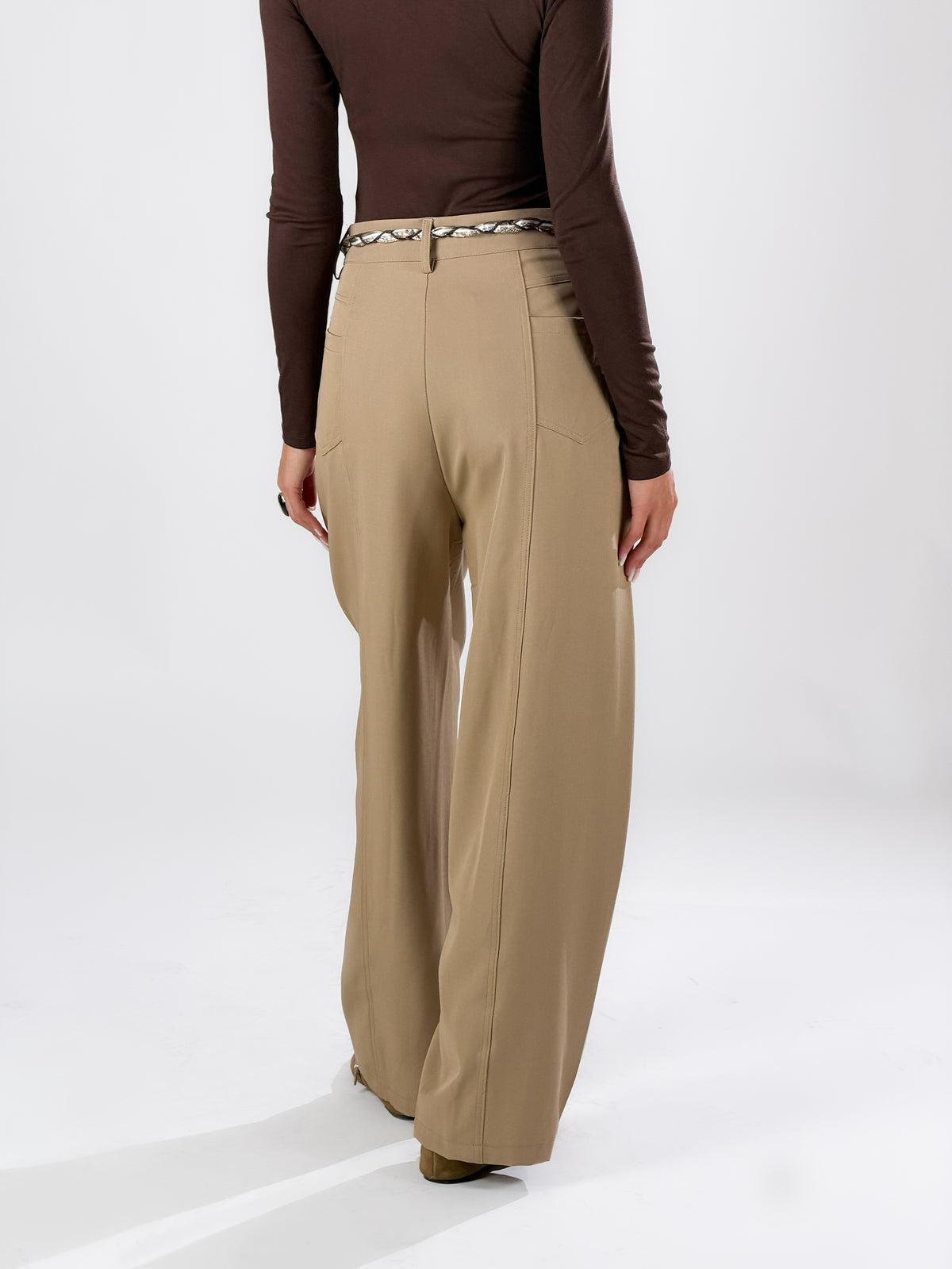 Pantalone Sartoriale Fluid Wide-Leg|Colore:Cammello