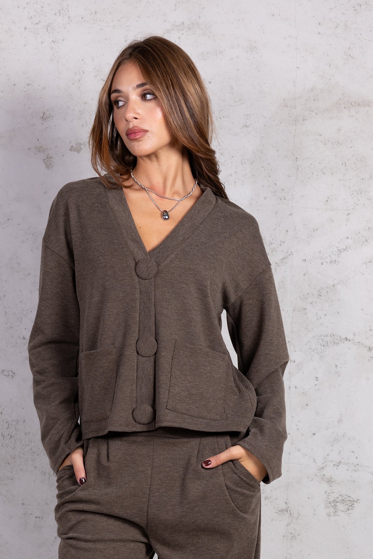 Cardigan Comfort|Colore:Marrone