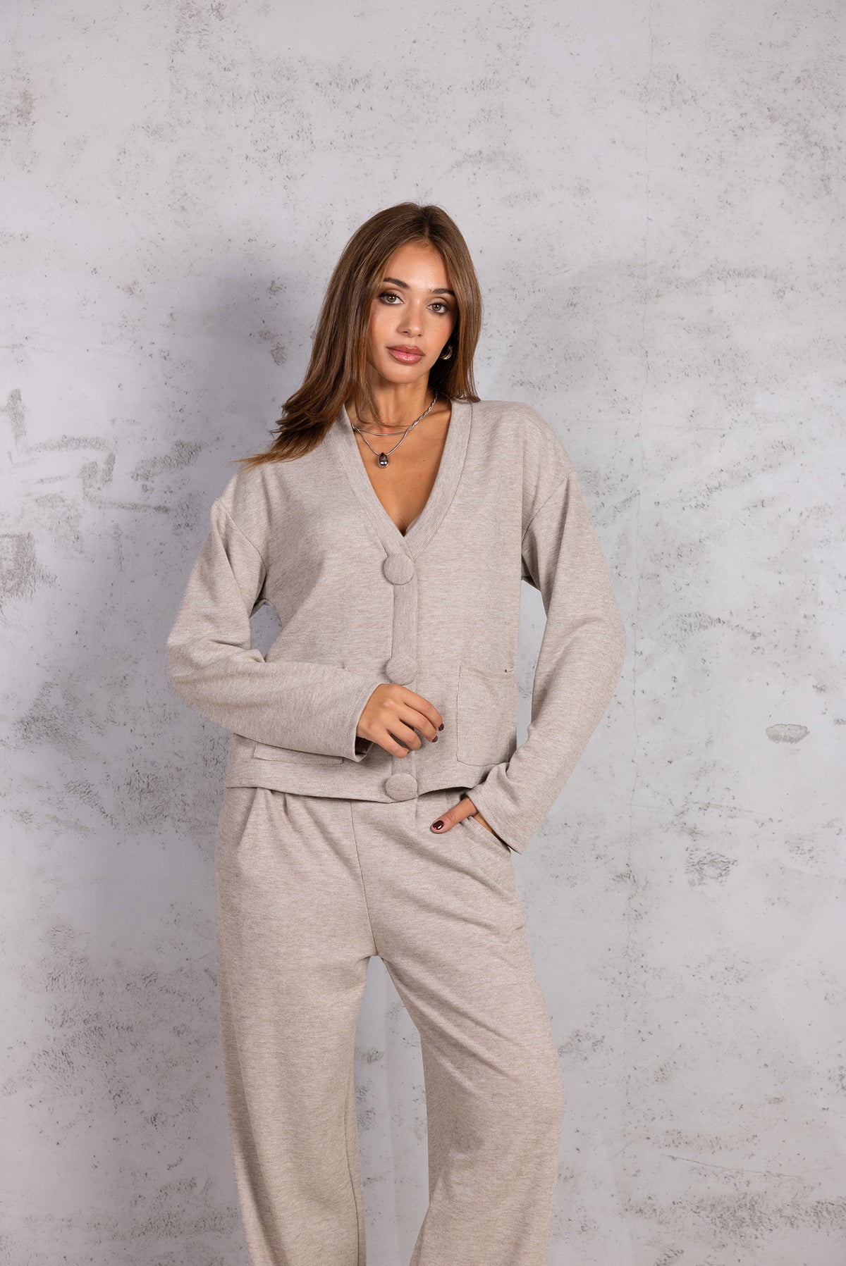 Cardigan Comfort|Colore:Beige scuro