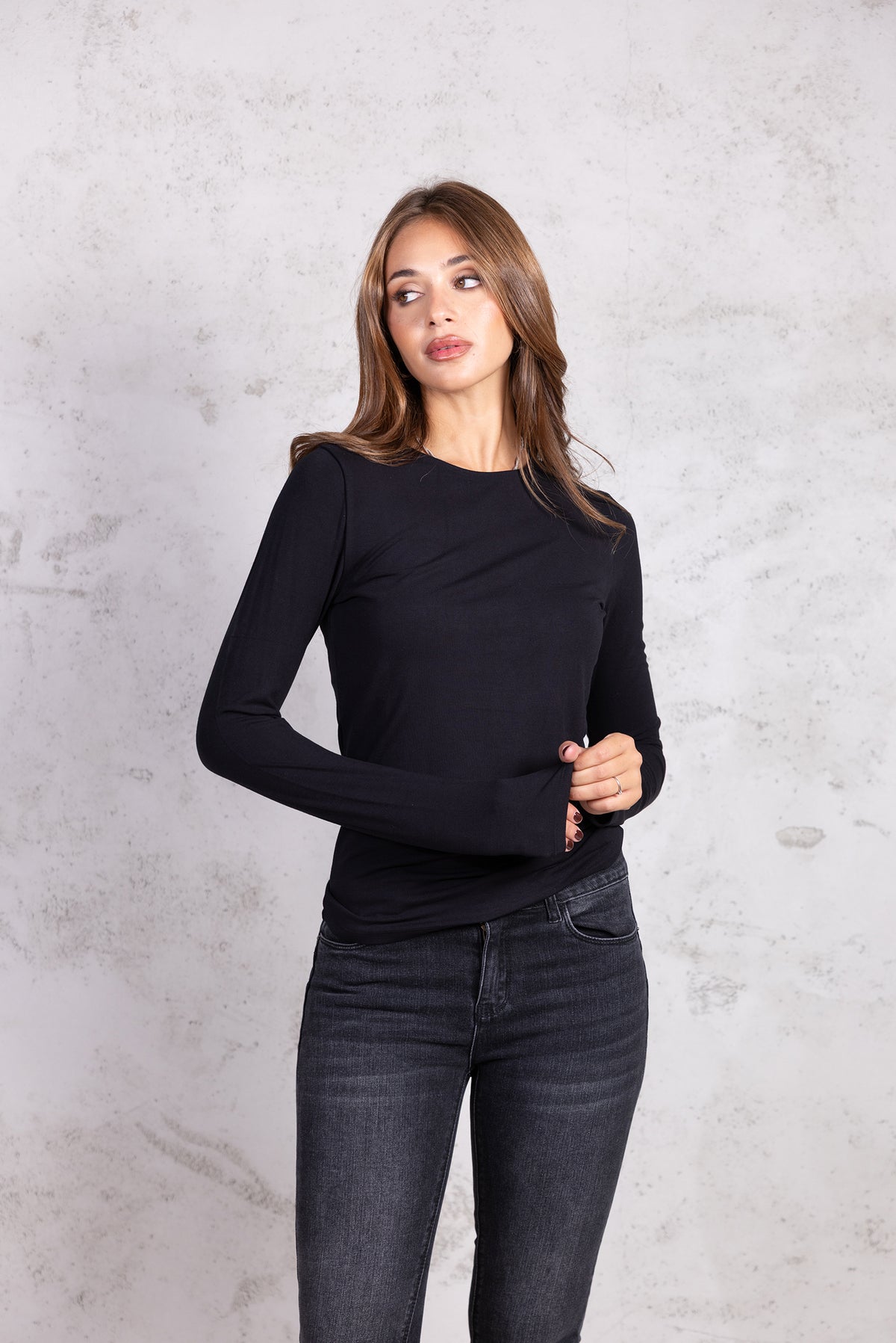 Maglia basic girocllo|Colore:Nero
