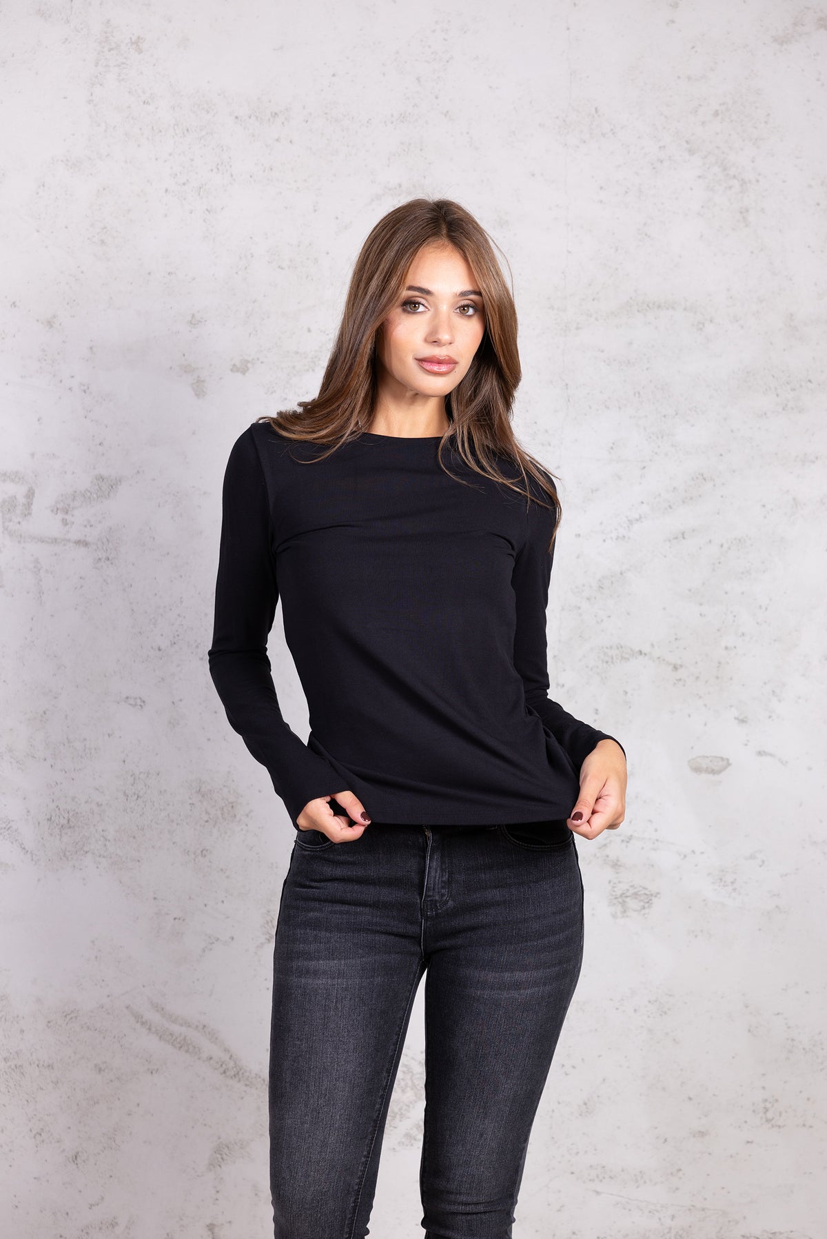 Maglia basic girocllo|Colore:Nero