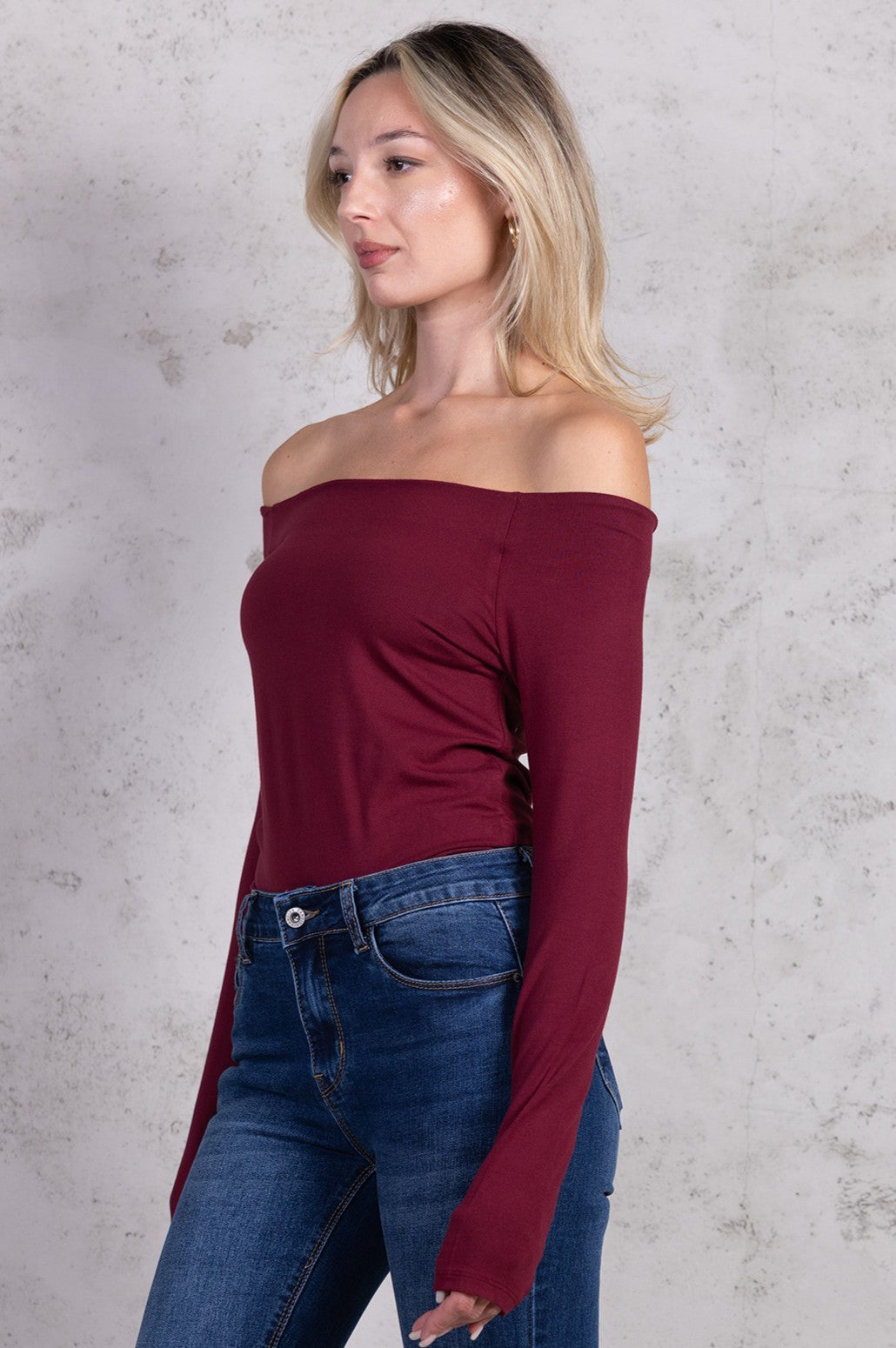 Maglia Bardot|Colore:Burgundy