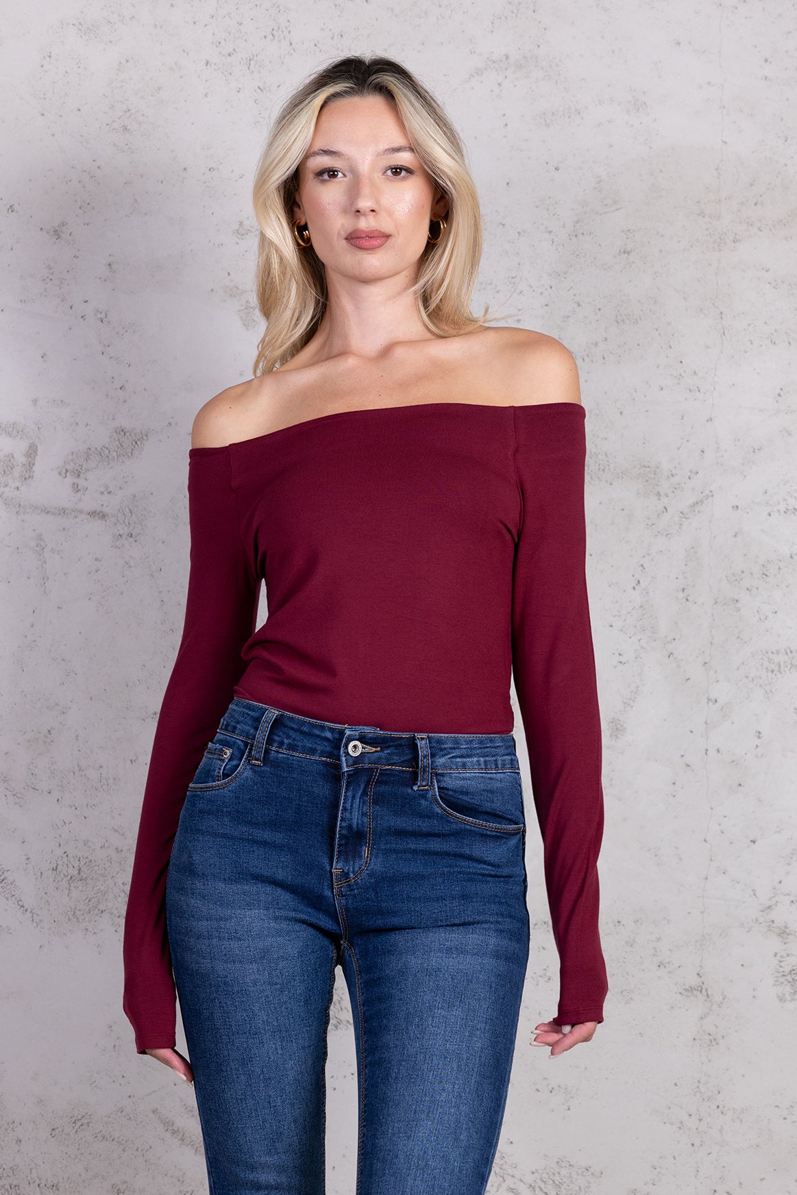 Maglia Bardot|Colore:Burgundy