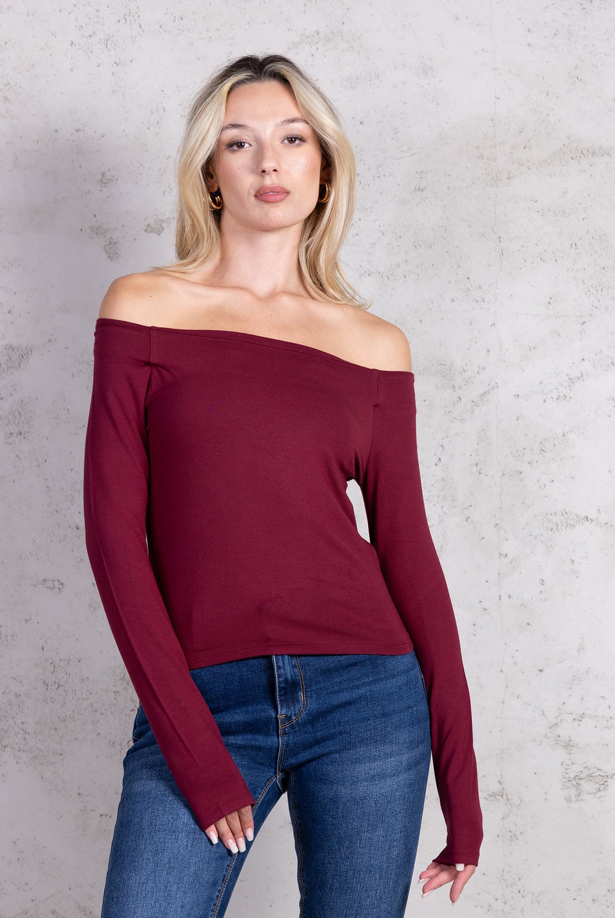 Maglia Bardot|Colore:Burgundy