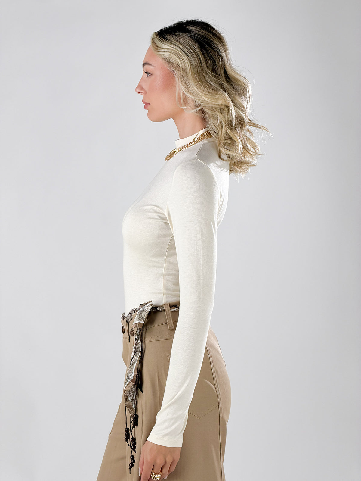 Body  collo lupetto|Colore:Panna