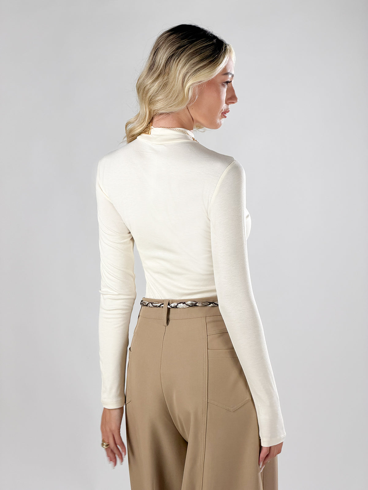 Body  collo lupetto|Colore:Panna