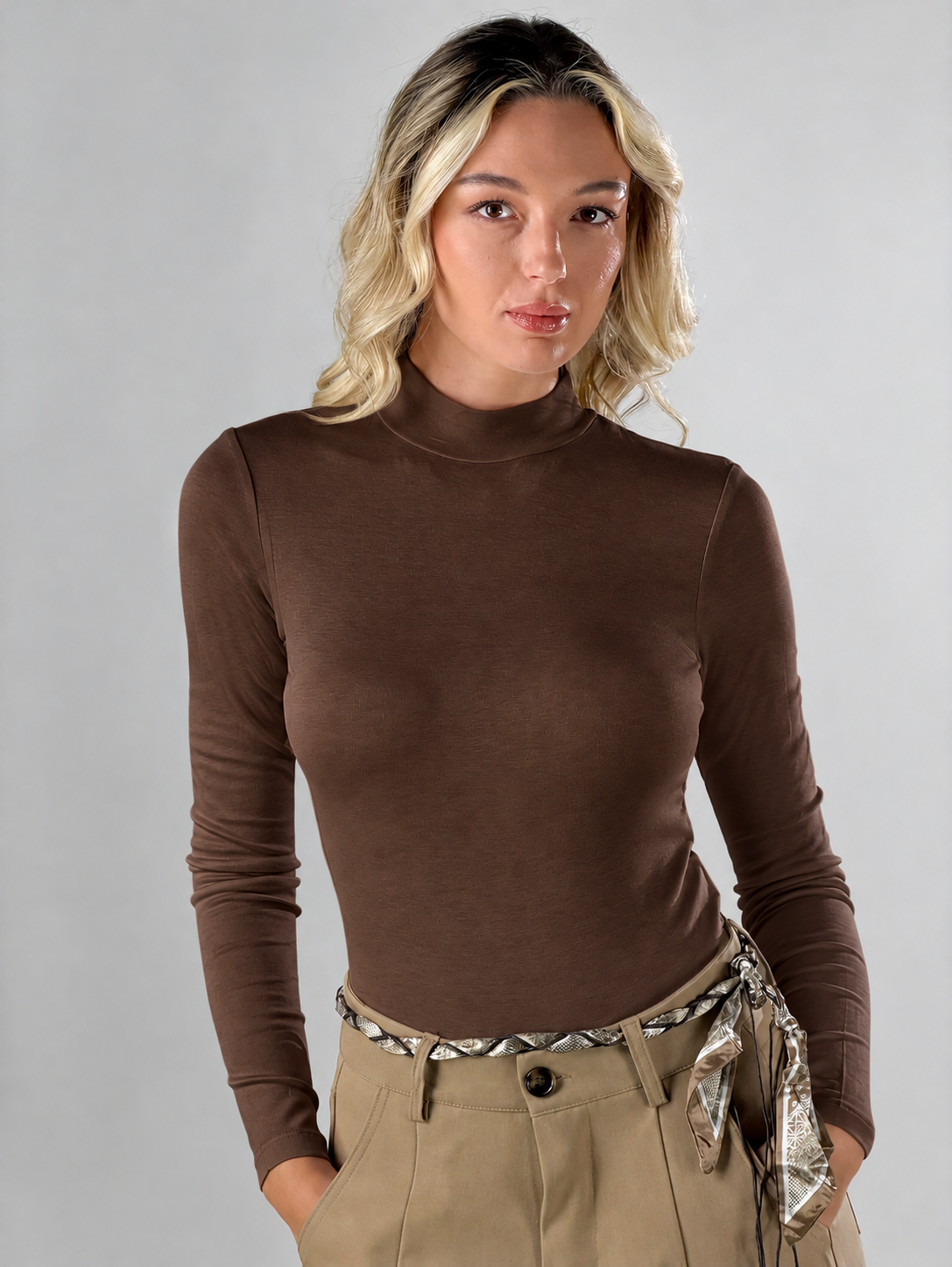Body  collo lupetto|Colore:Marrone