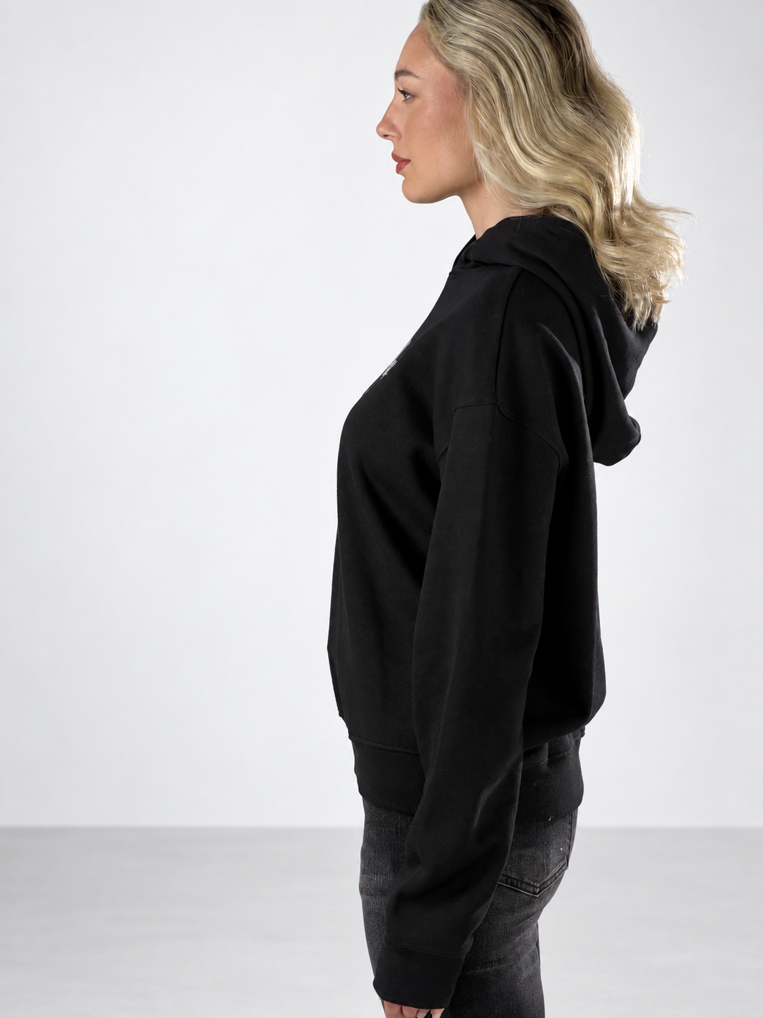 Felpa con cappuccio|Colore:Nero