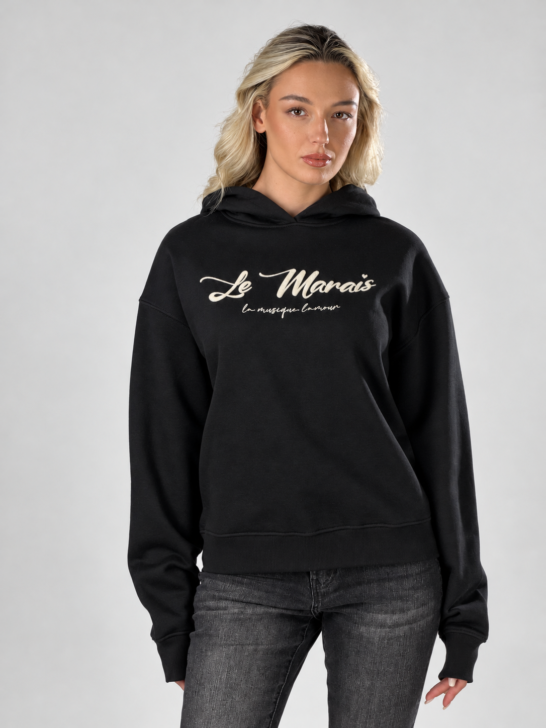 Felpa con cappuccio|Colore:Nero