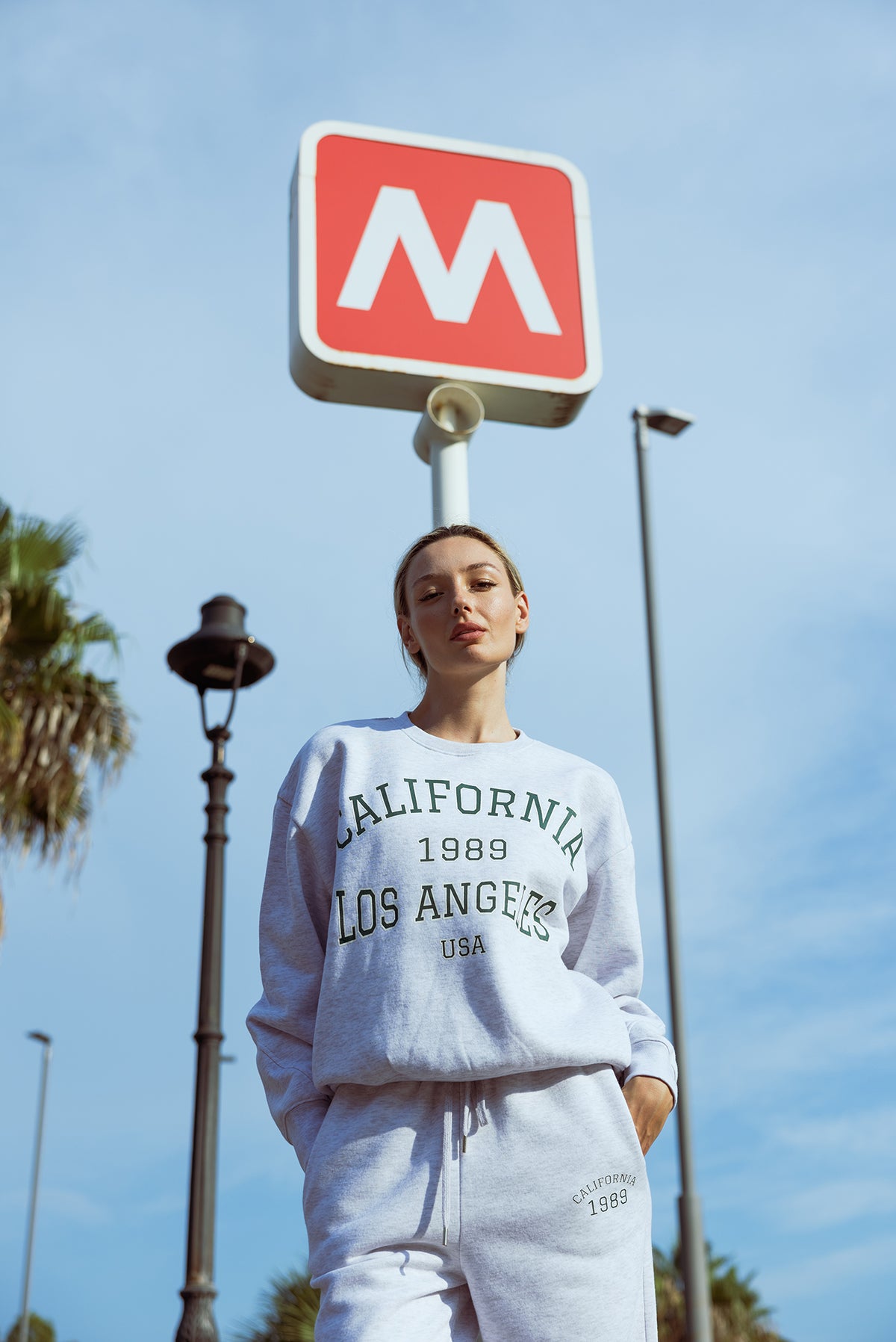 Felpa College|Colore:Light ash grey
