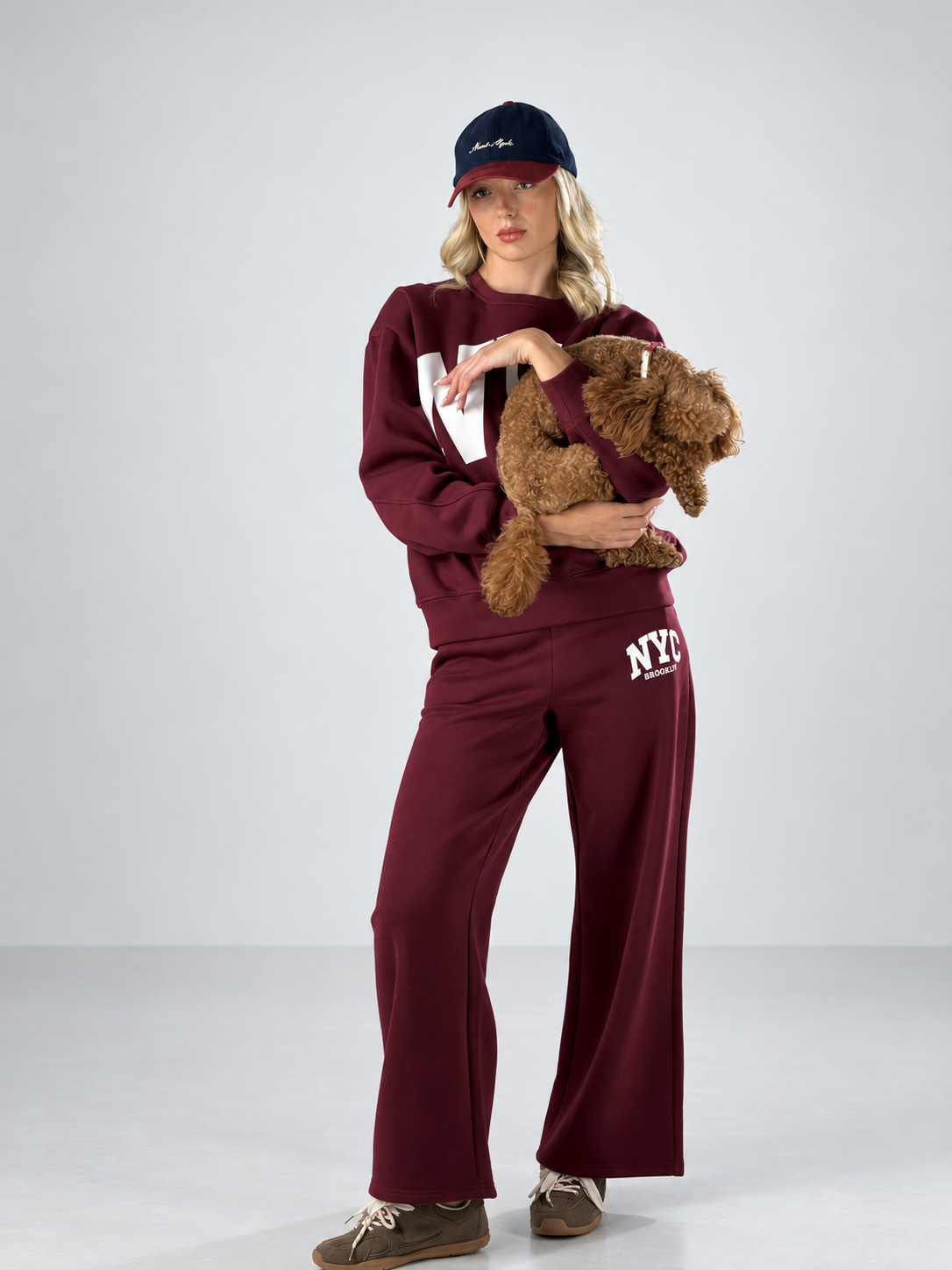 Felpa College|Colore:Burgundy