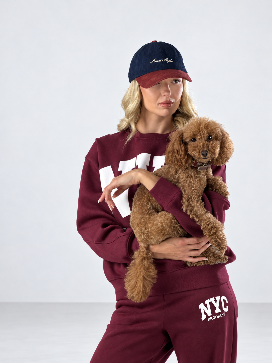 Felpa College|Colore:Burgundy