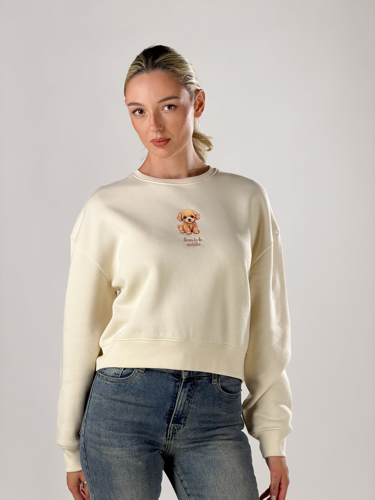 Felpa little puppies|Colore:Avorio
