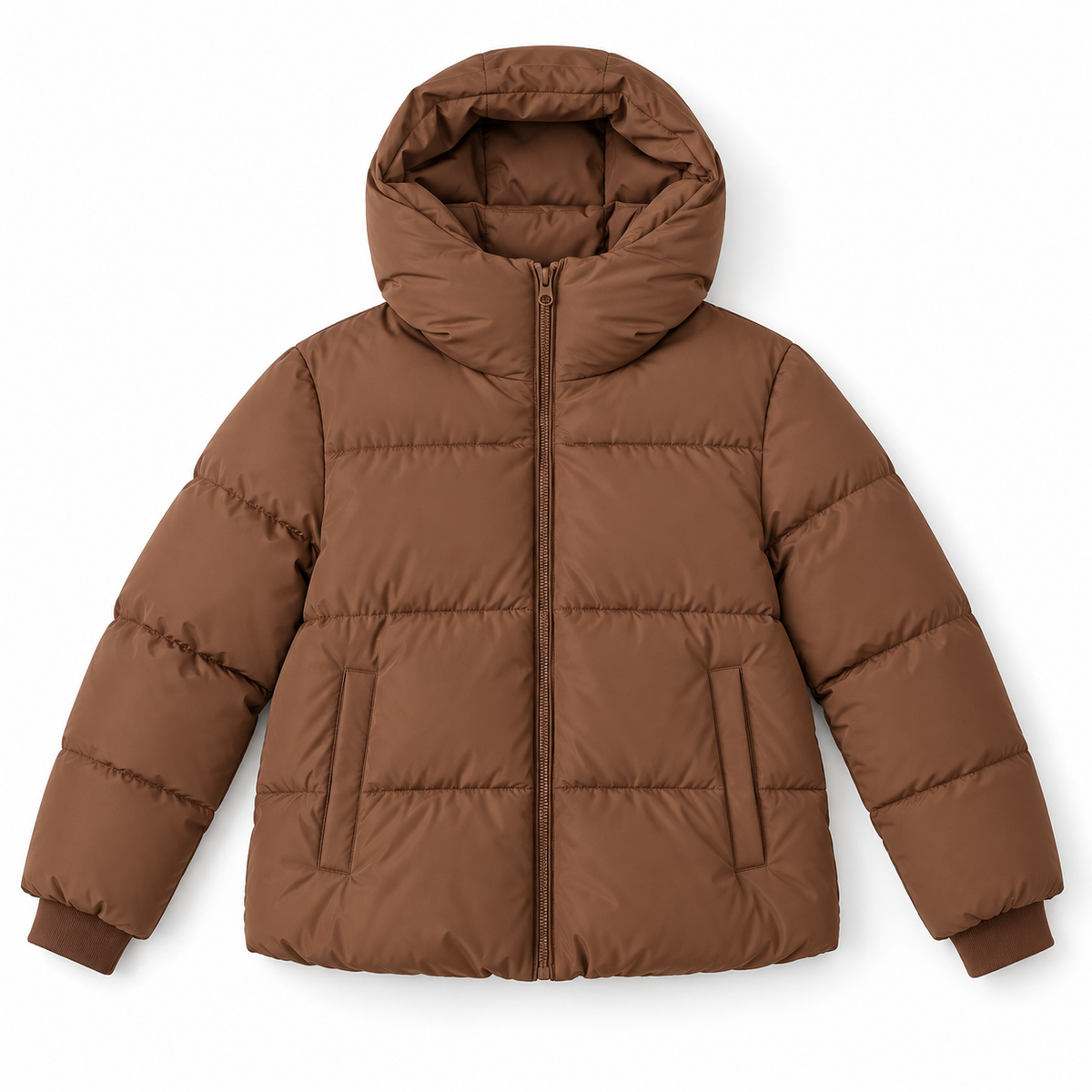 Giubbino maxi collo|Colore:Marrone