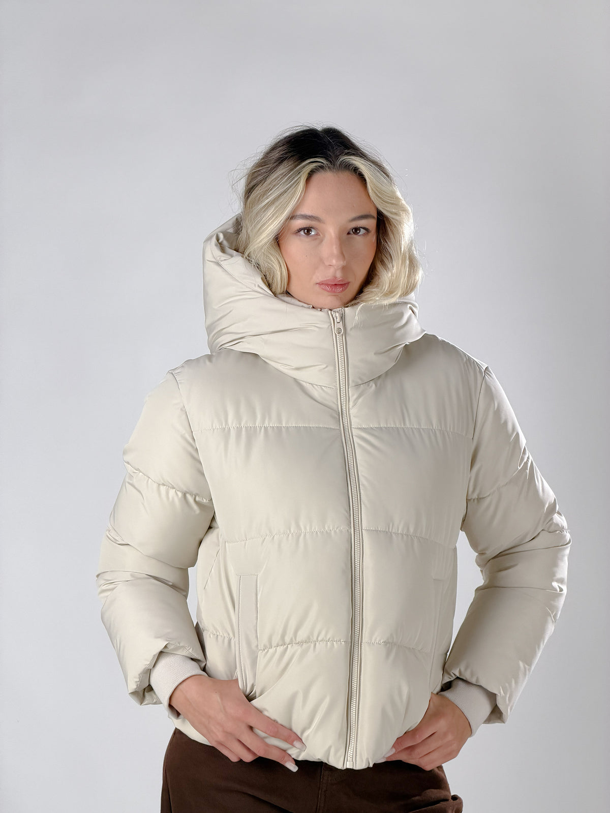 Giubbino maxi collo|Colore:Avorio