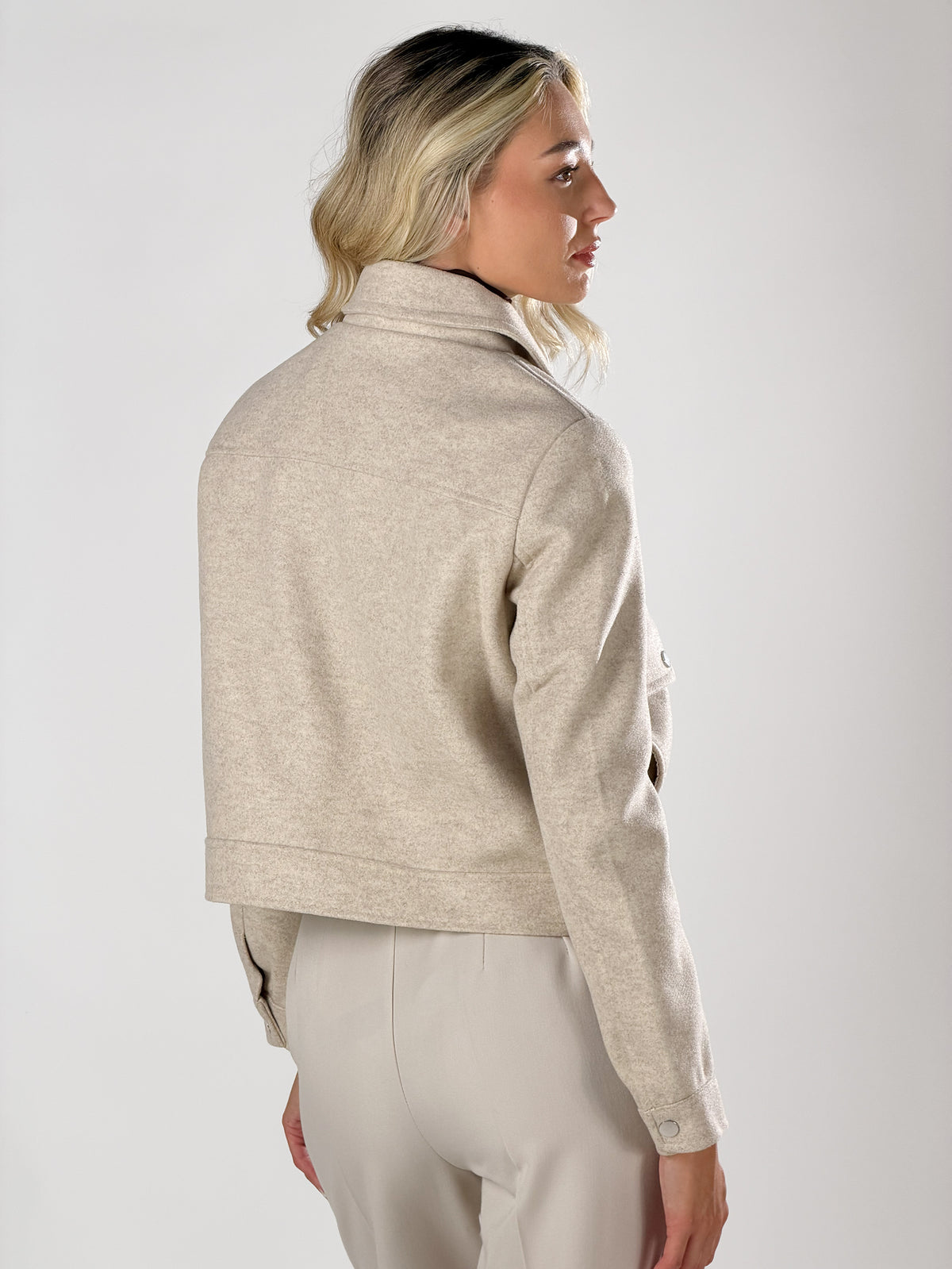 Giacca con tasconi|Colore:Beige melange