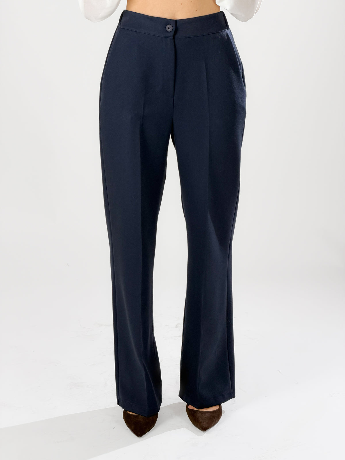 Pantaloni vita alta |Colore:Blu