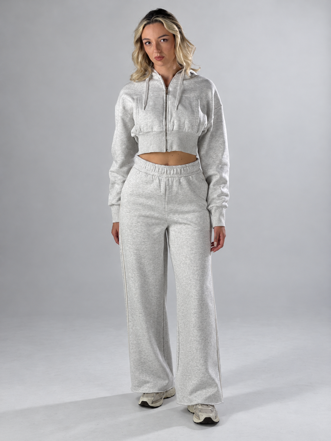 Pantafelpa con profilo in rileivo|Colore:Ash grey