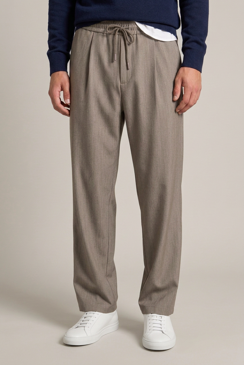 Pantalaccio stile sartoriale|Colore:Beige melange