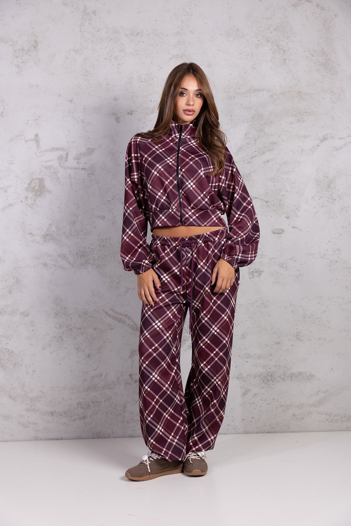 Pantalone Track con elastico|Colore:Vino