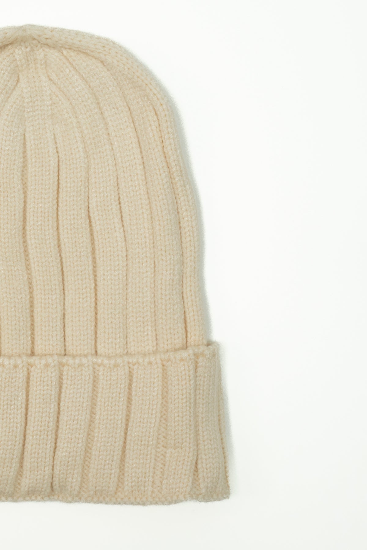 Berretto a coste larghe|Colore:Beige
