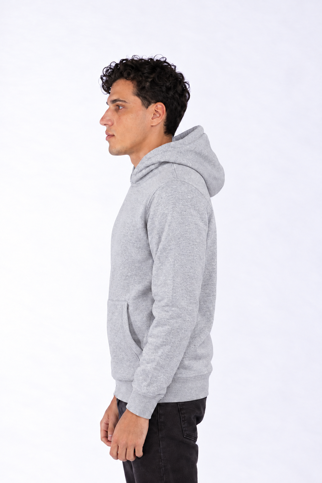 Felpa con cappuccio|Colore:Grigio medio melange