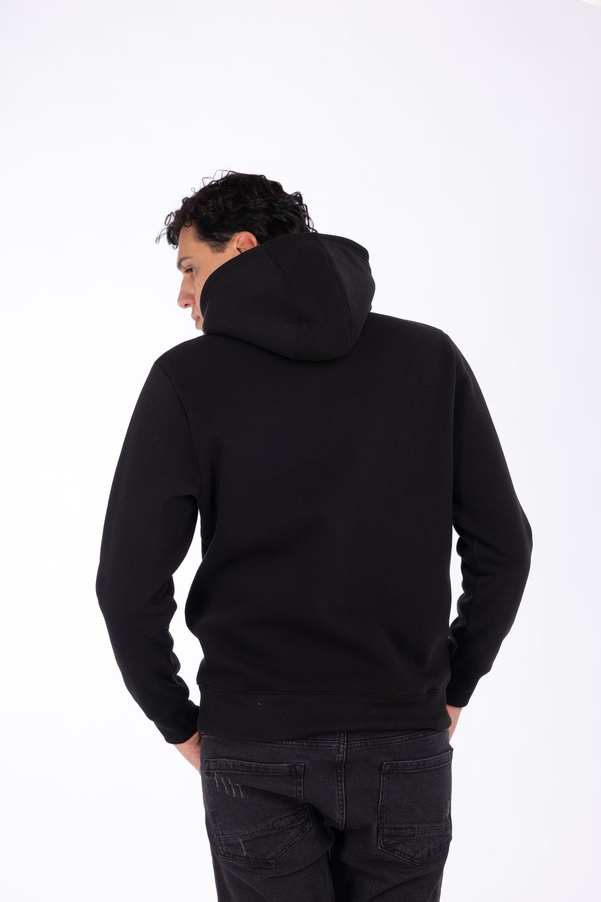 Felpa con cappuccio con stampa|Colore:Black