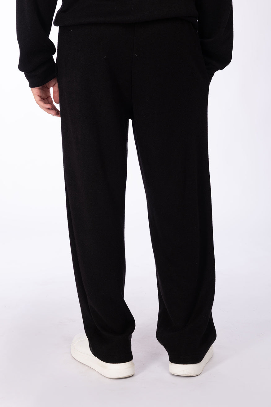 Pantalone in maglia con elastico|Colore:Nero