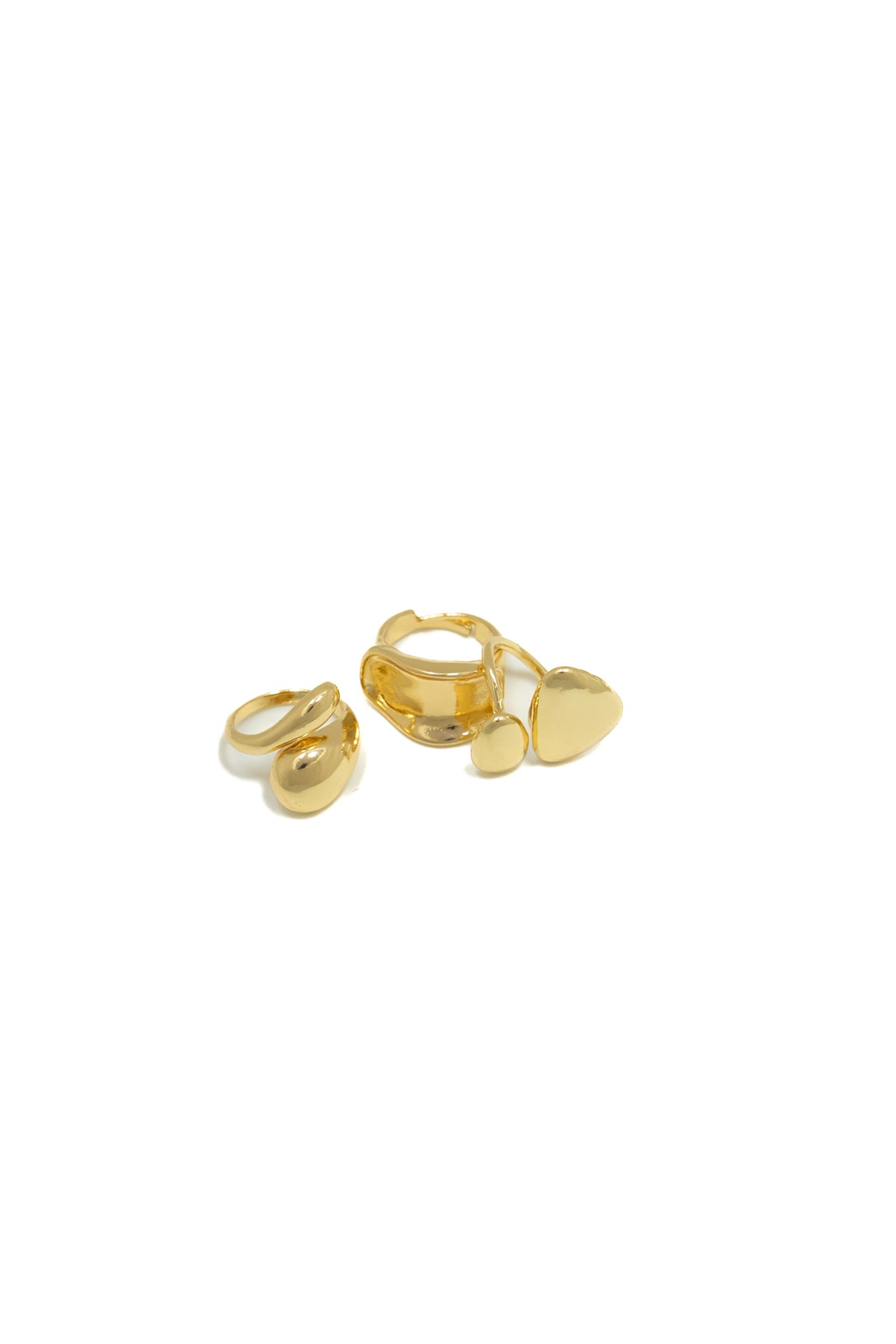 Set di tre anelli|Colore:Oro