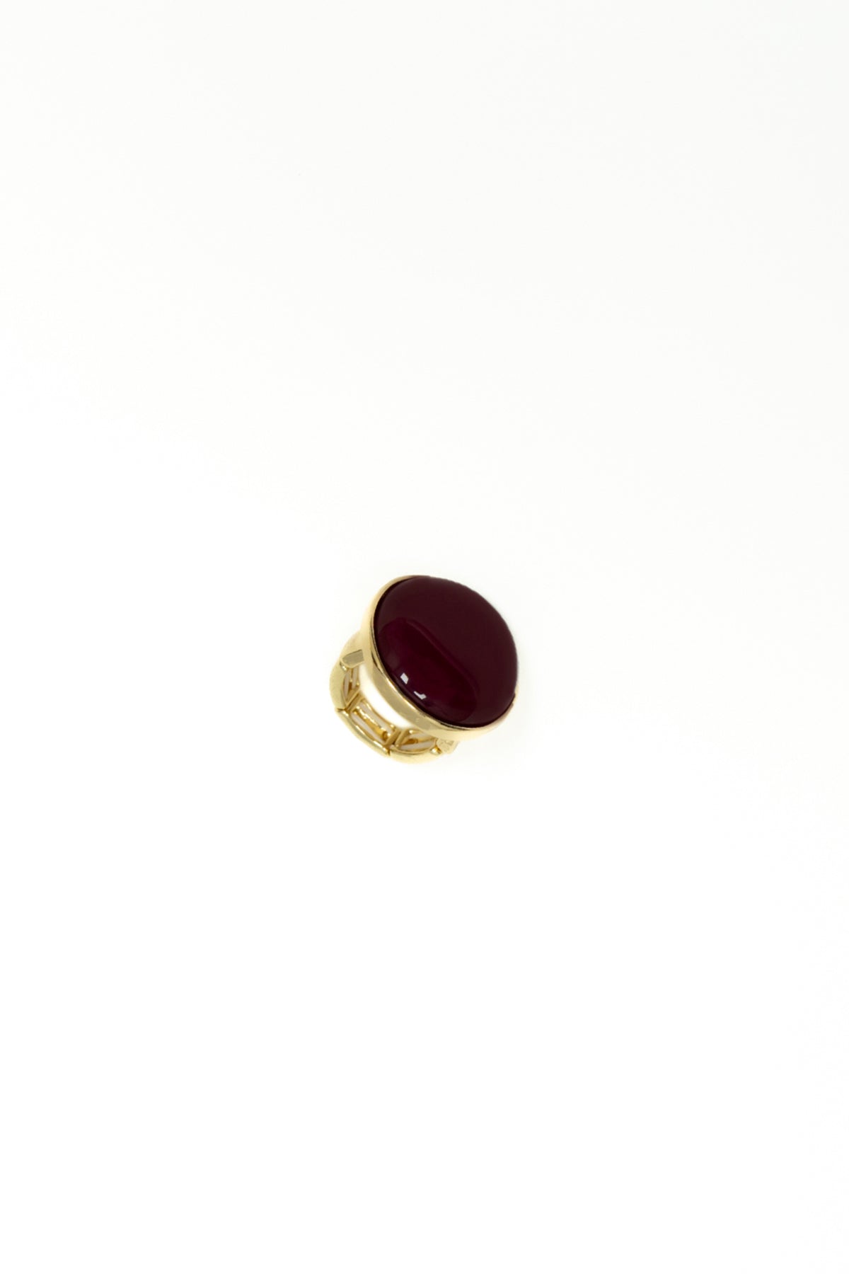 Anello dorato di tipo cocktail ring con pietra|Colore:Bordeaux