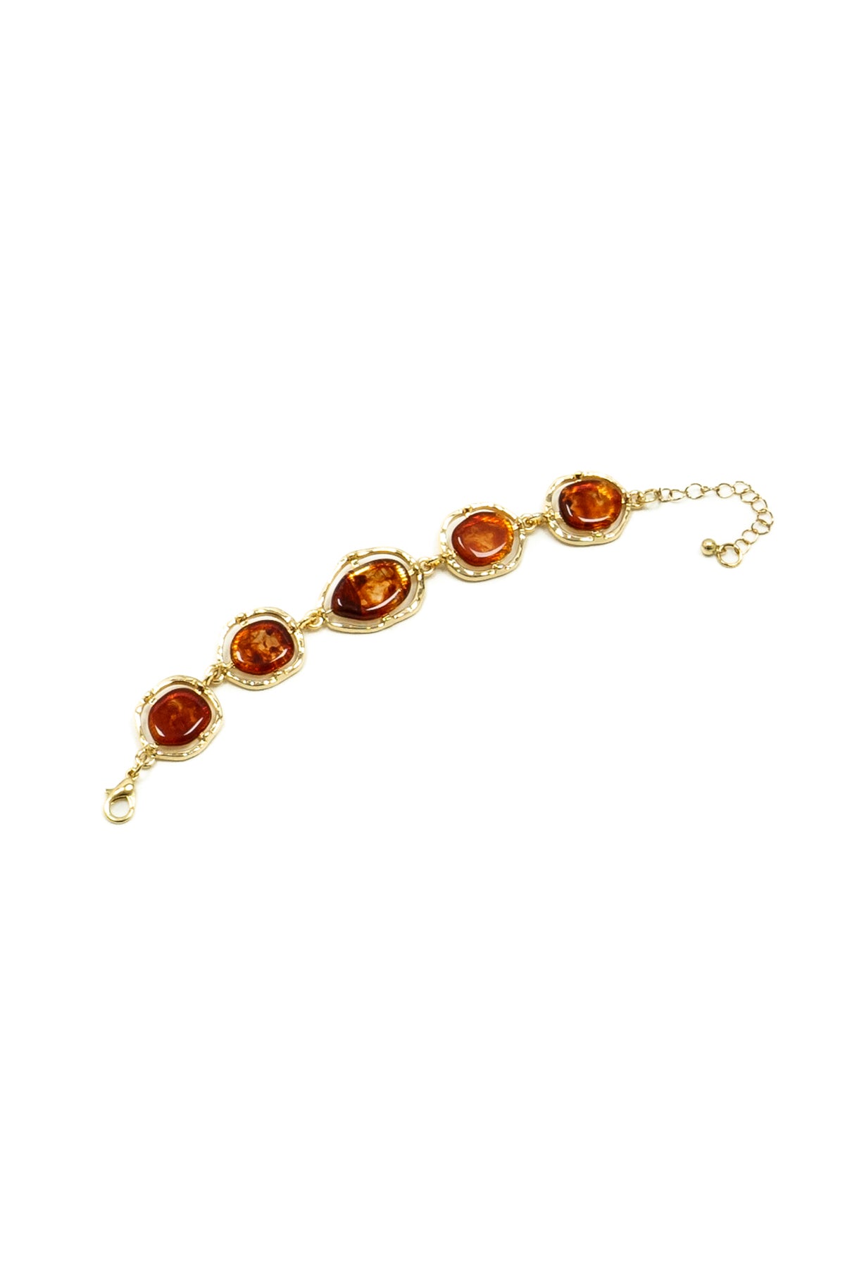 Bracciale dorato a catena|Colore:Ambra