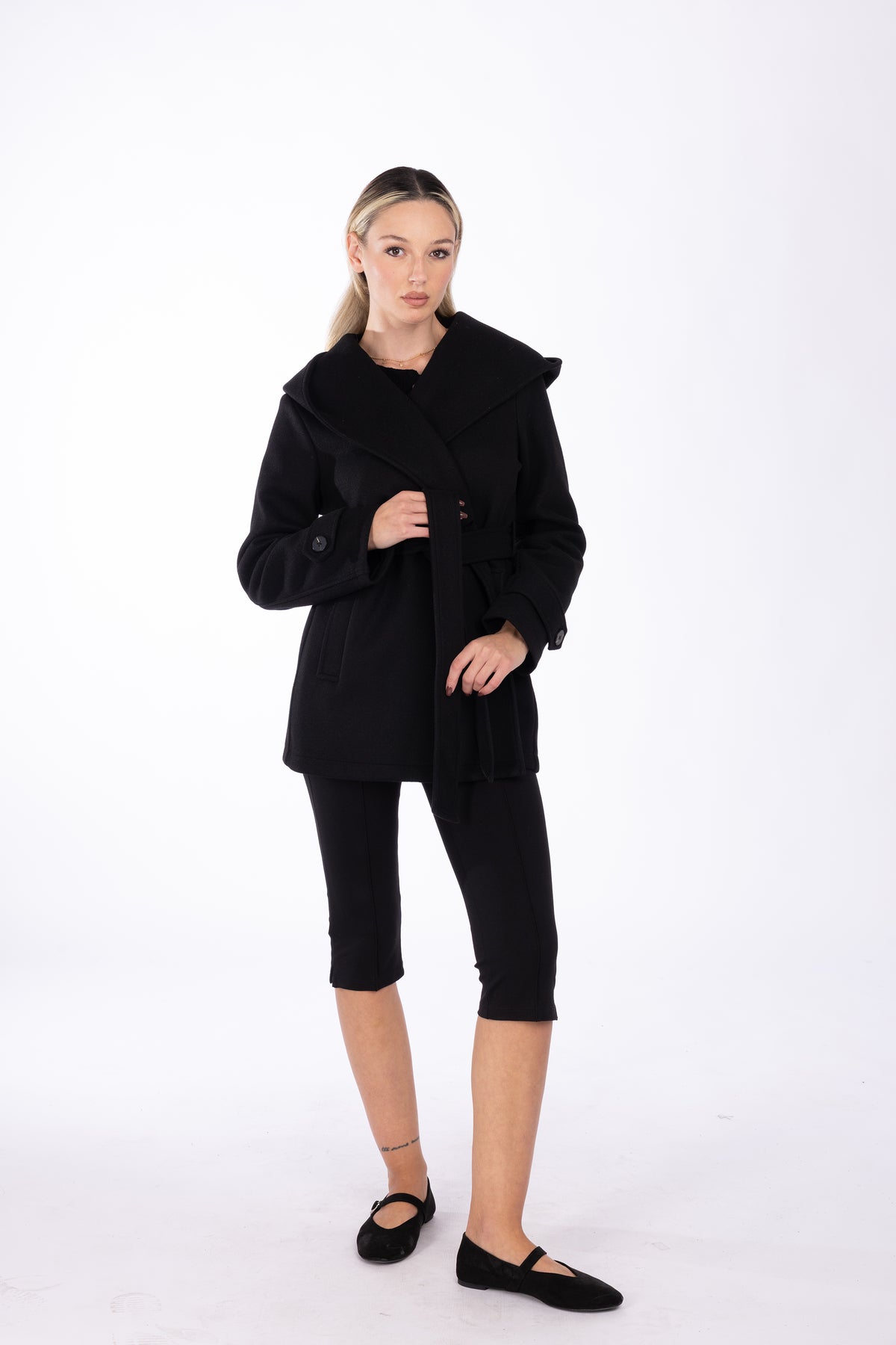 Pantalone capri|Colore:Nero