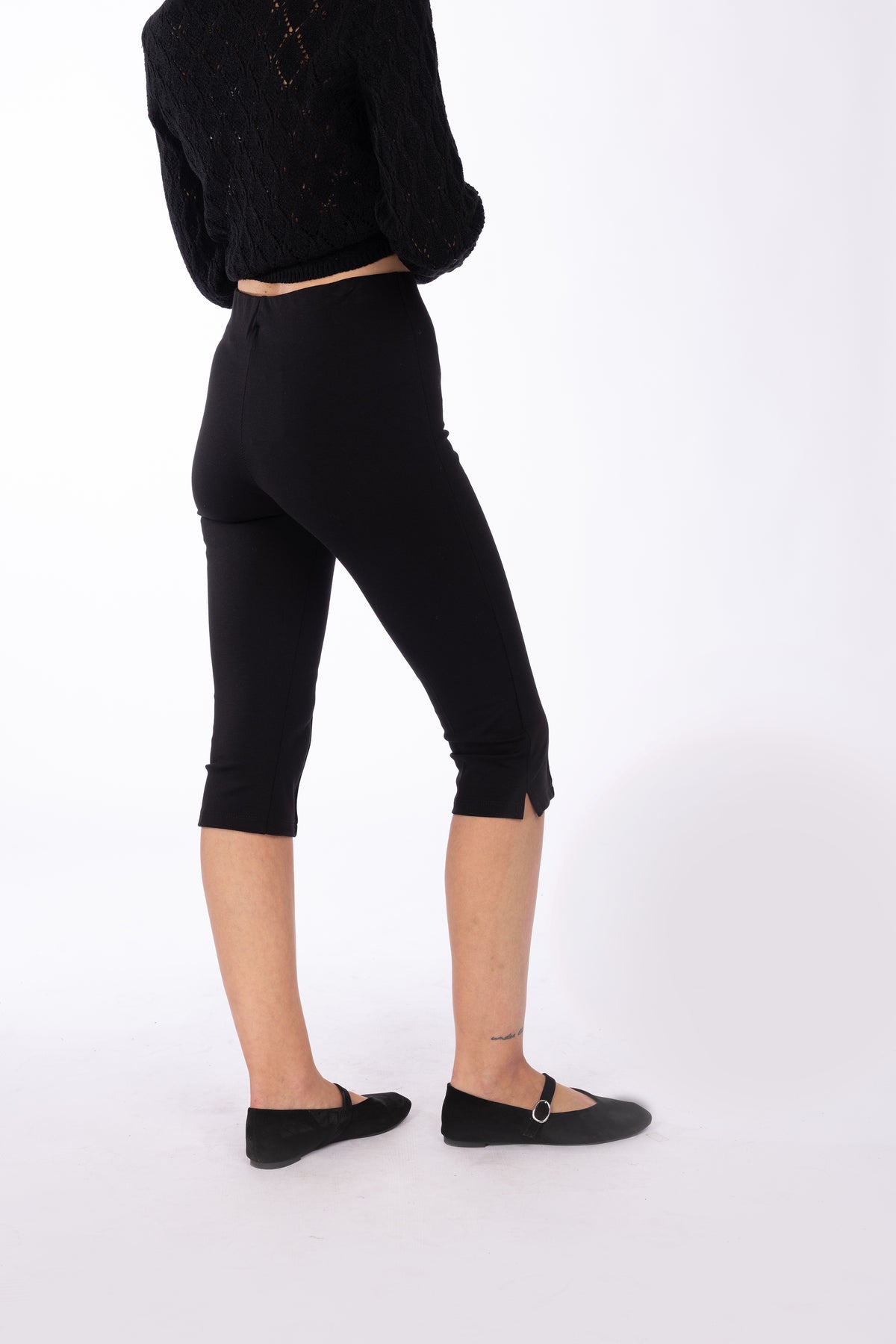 Pantalone capri|Colore:Nero