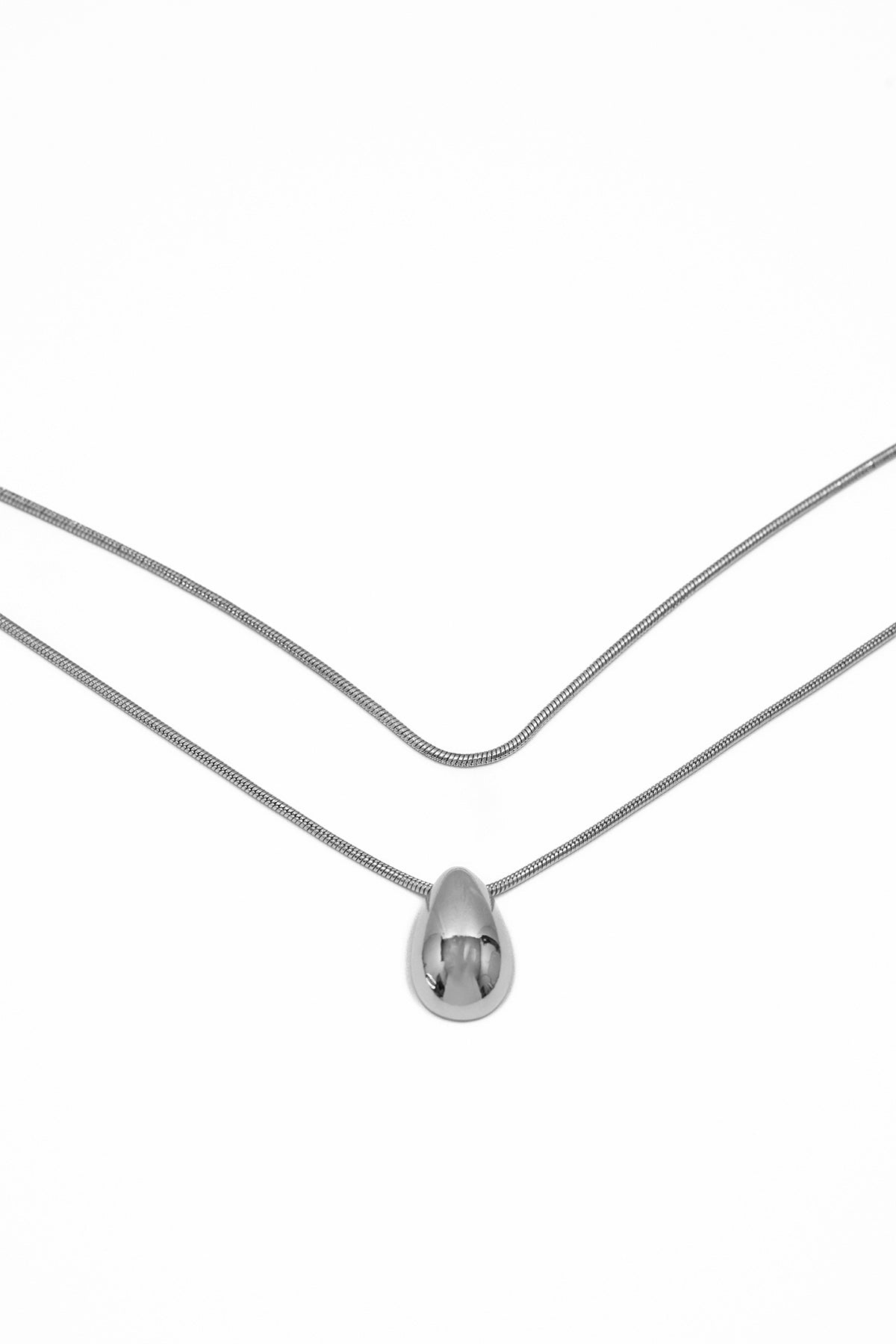 Colla goccia|Colore:Argento