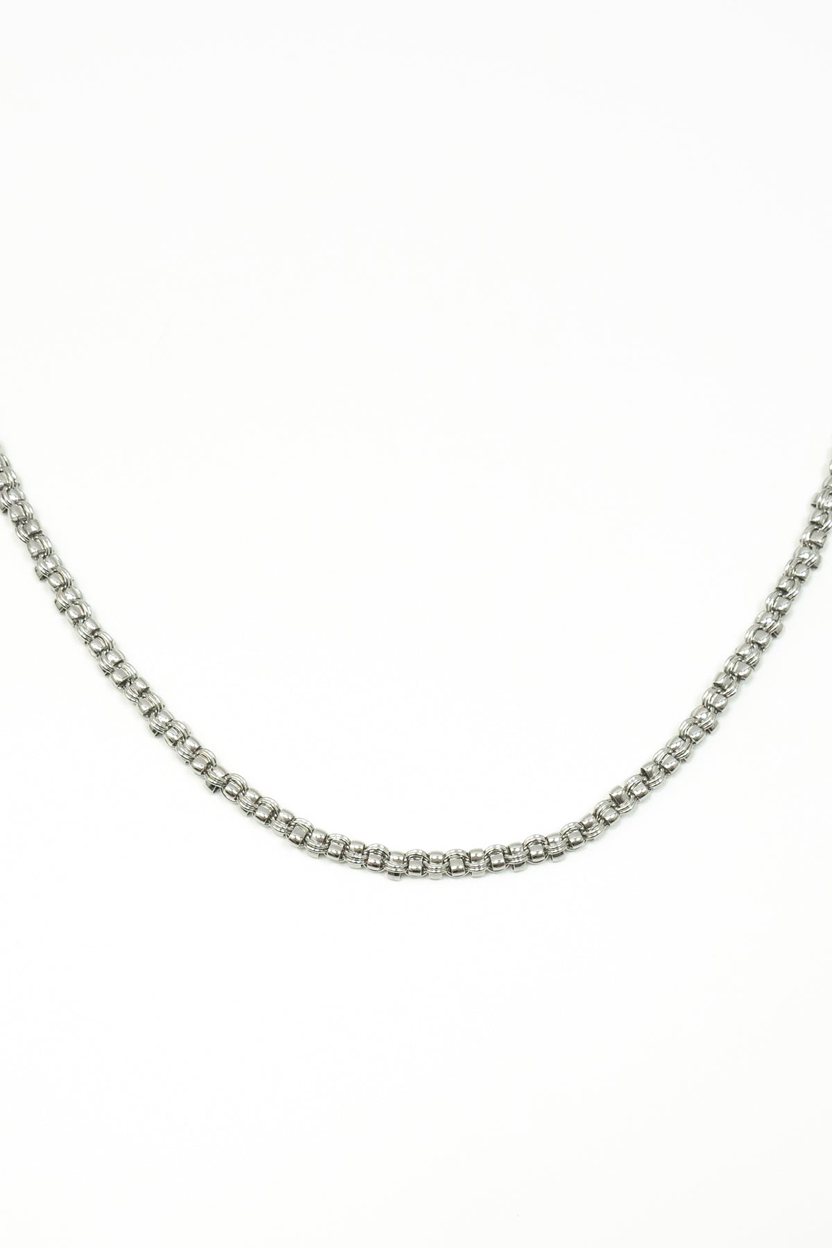 Collana con maglia tubolari|Colore:Argento