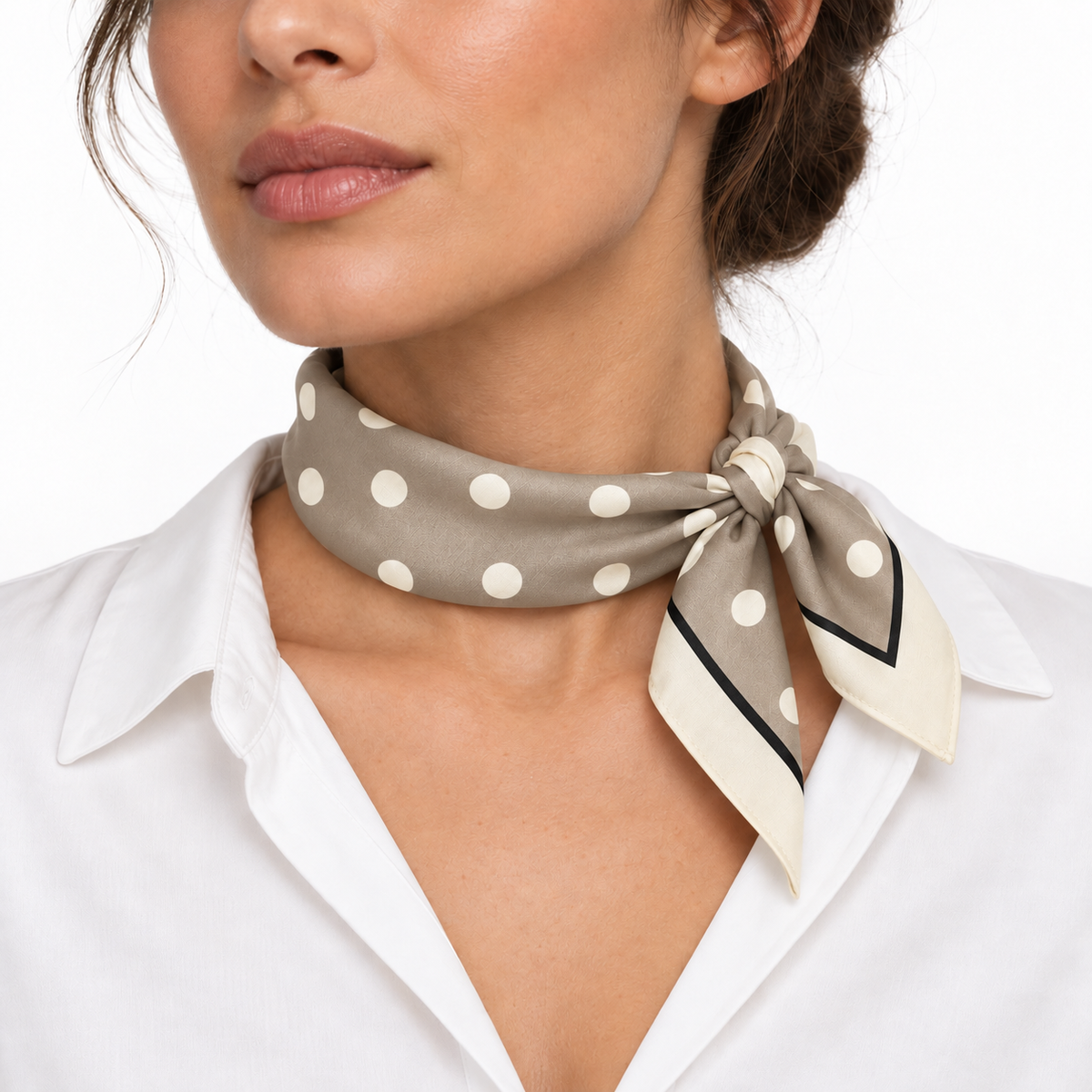 Foulard pois|Colore:Beige