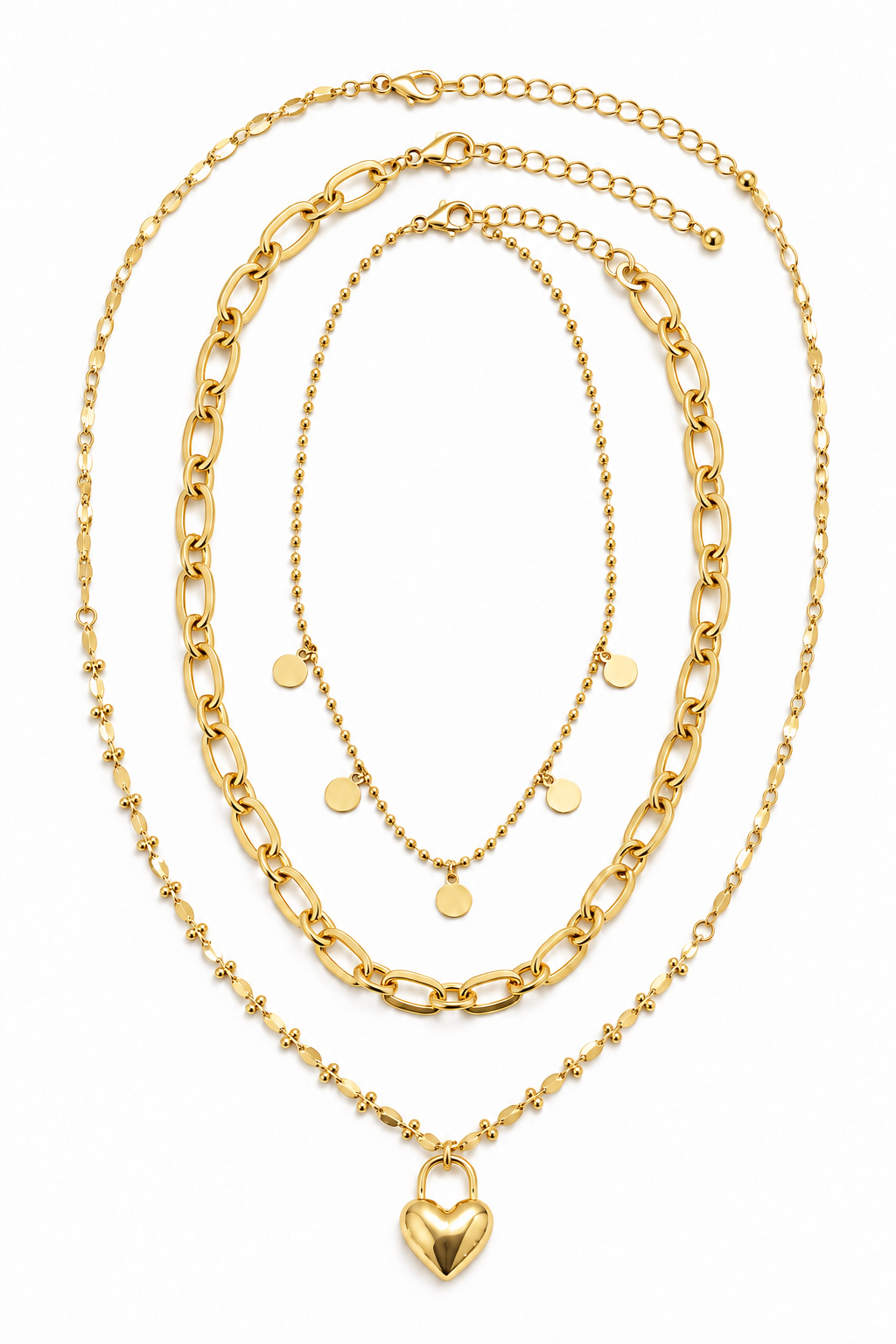 Set di collane multi-filo |Colore:Oro