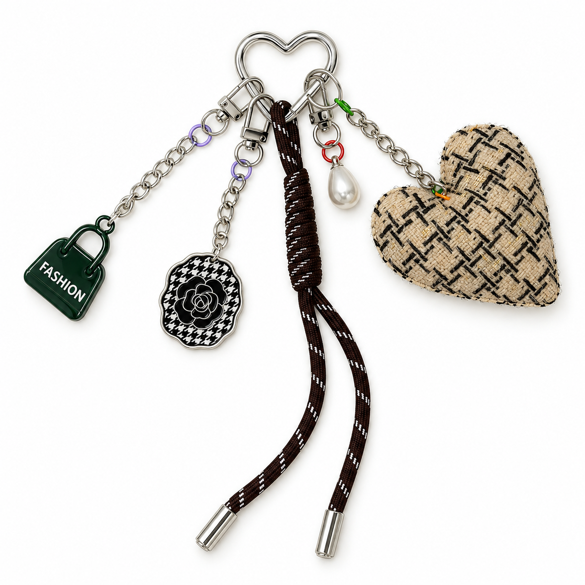 Portachiavi charm |Colore:Marrone