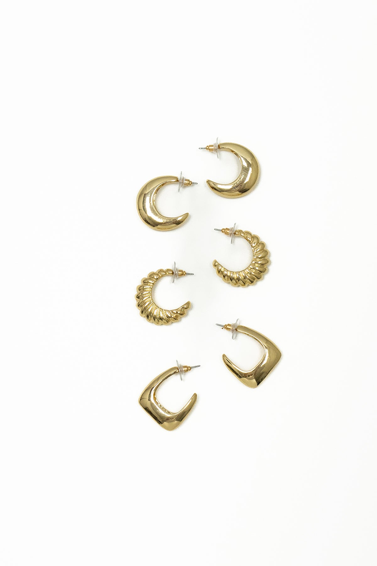 Set  orecchini mezza luna|Colore:Oro