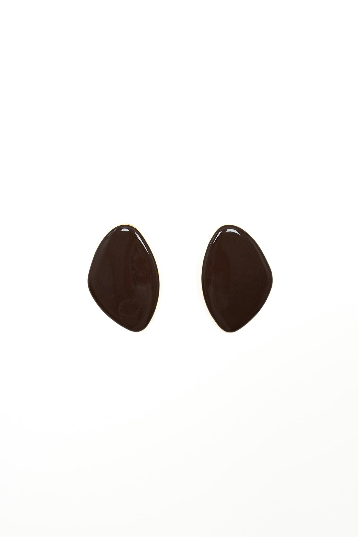 Orecchino forma irregolare|Colore:Marrone