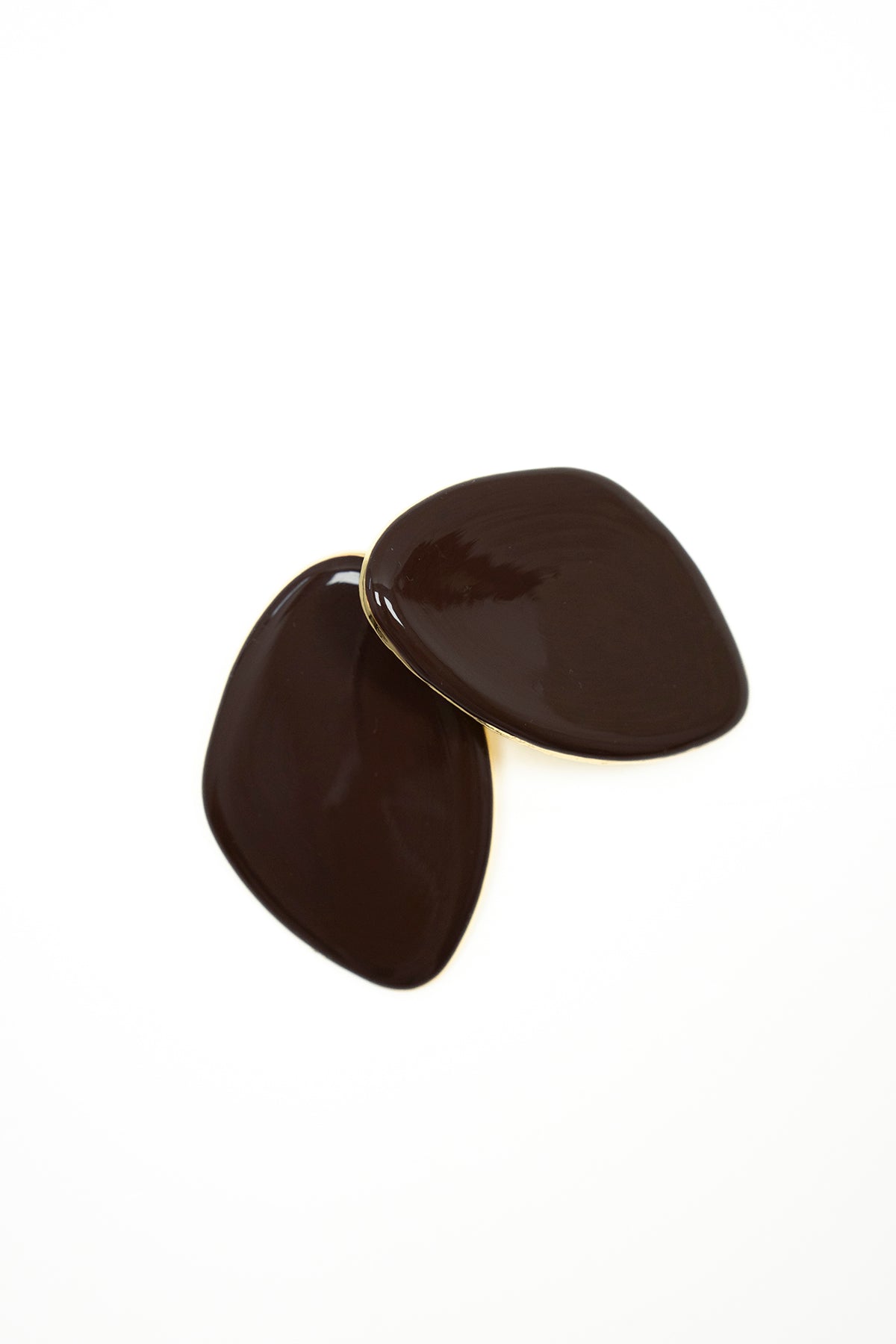 Orecchino forma irregolare|Colore:Marrone