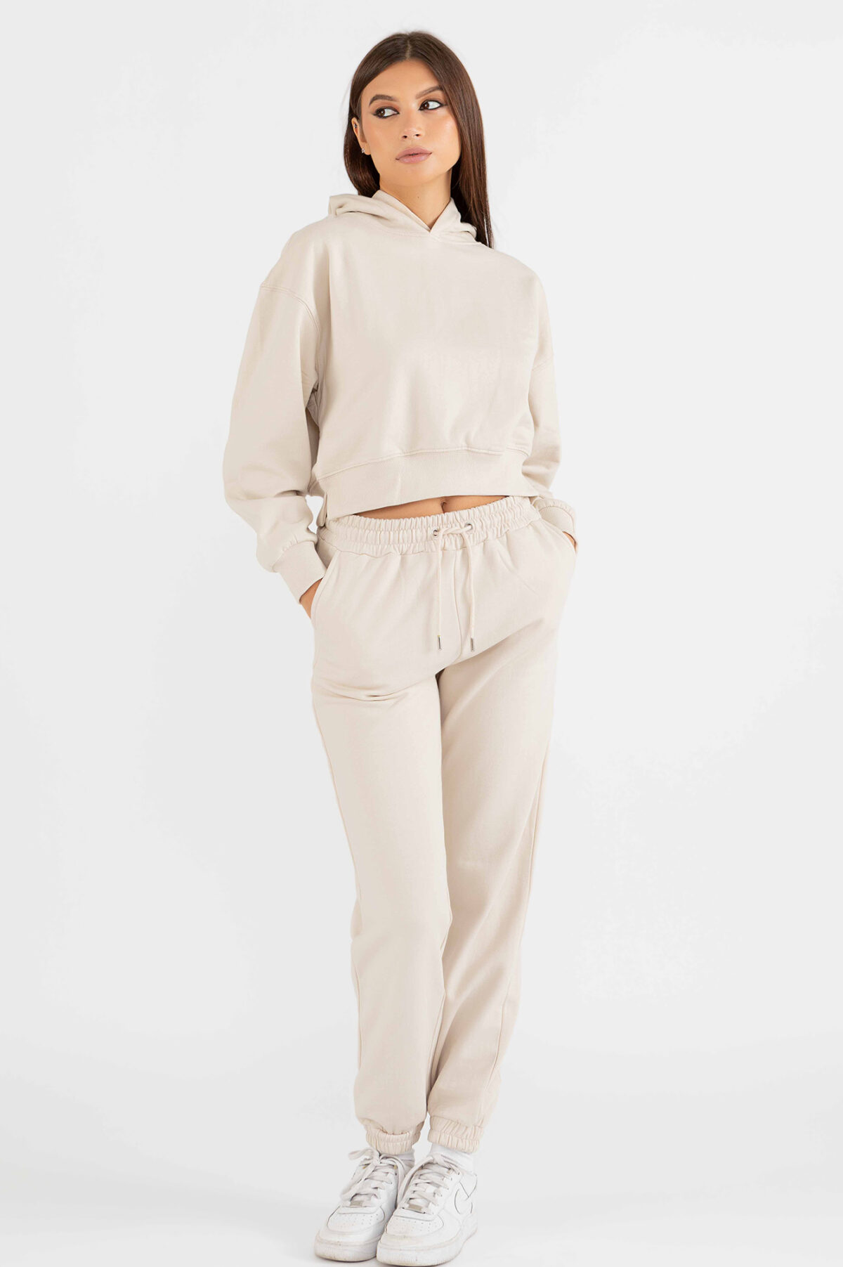 Felpa cropped cappuccio - immagine 4