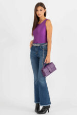 Jeans zampa sfrangiato